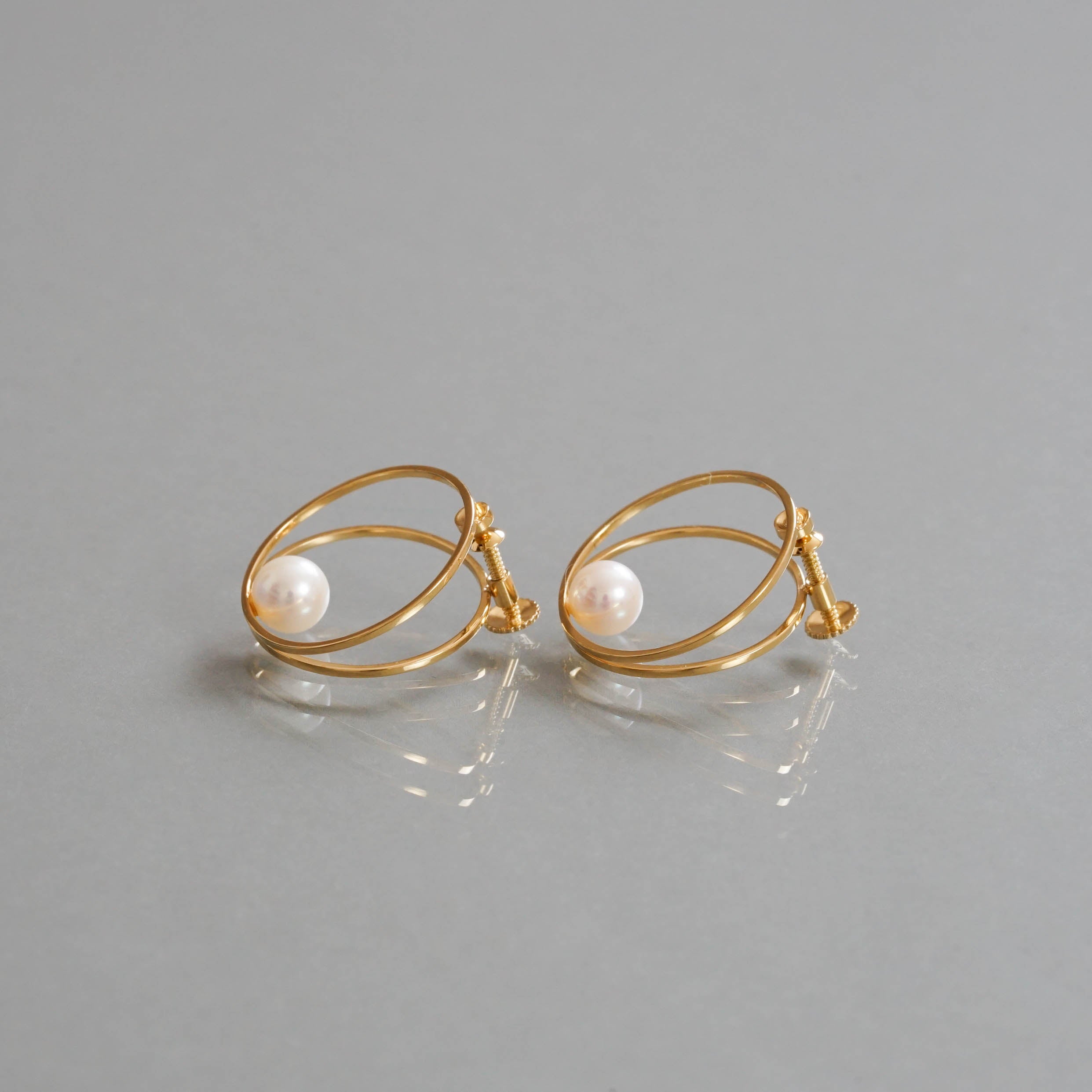 januka-CLIP PEARL Earrings L［SV/K18GP］イヤリング