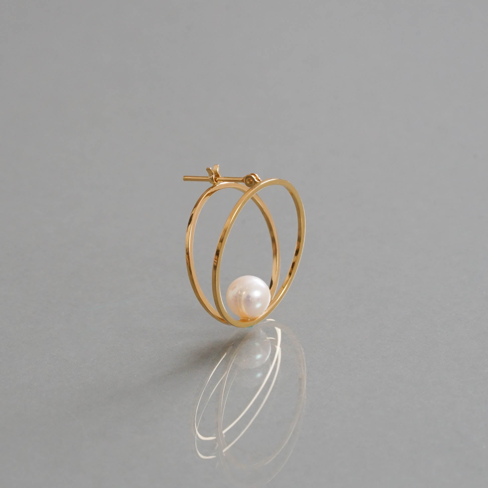 januka-CLIP PEARL Pierce L［SV/K18GP］ピアス
