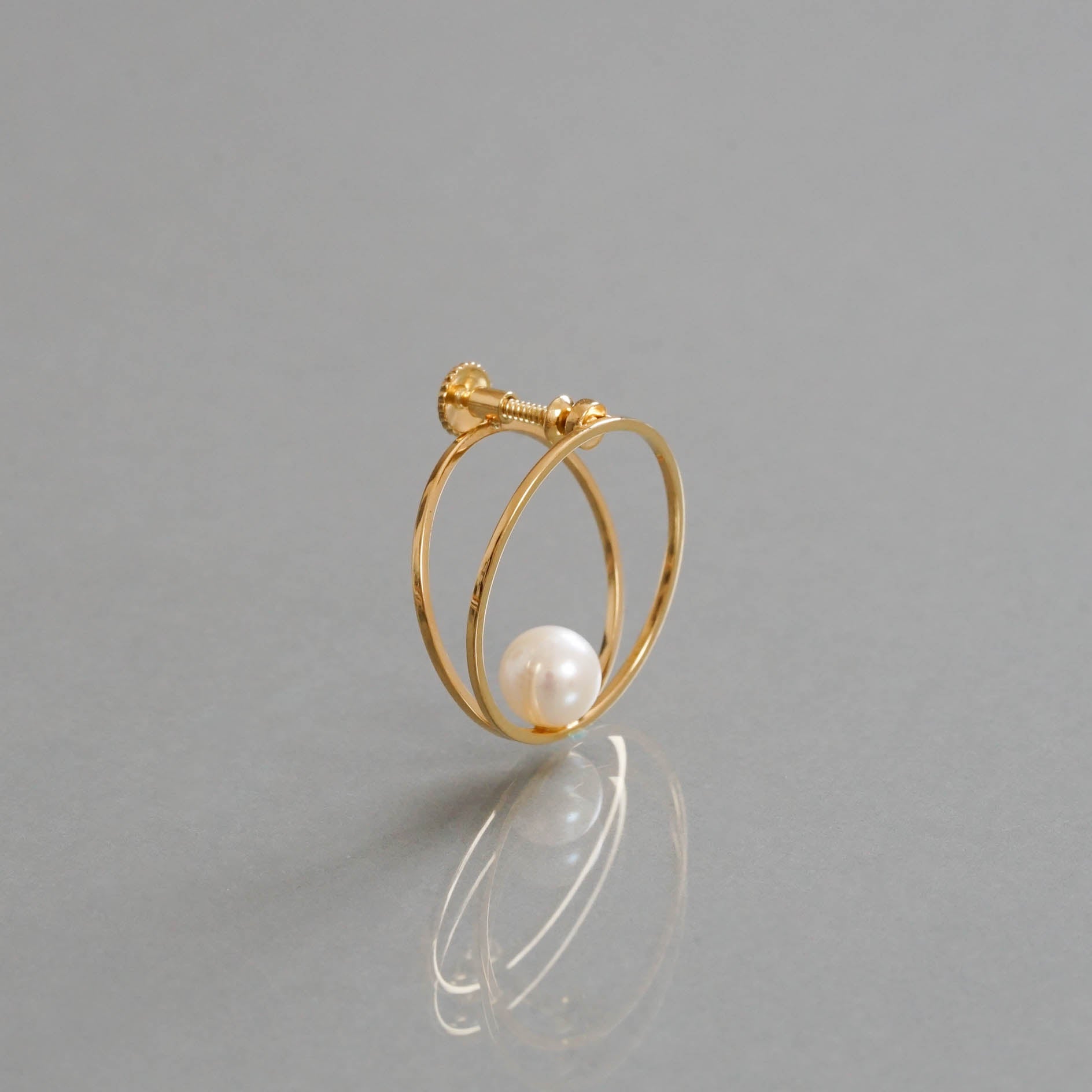 januka-CLIP PEARL Earrings L［SV/K18GP］イヤリング