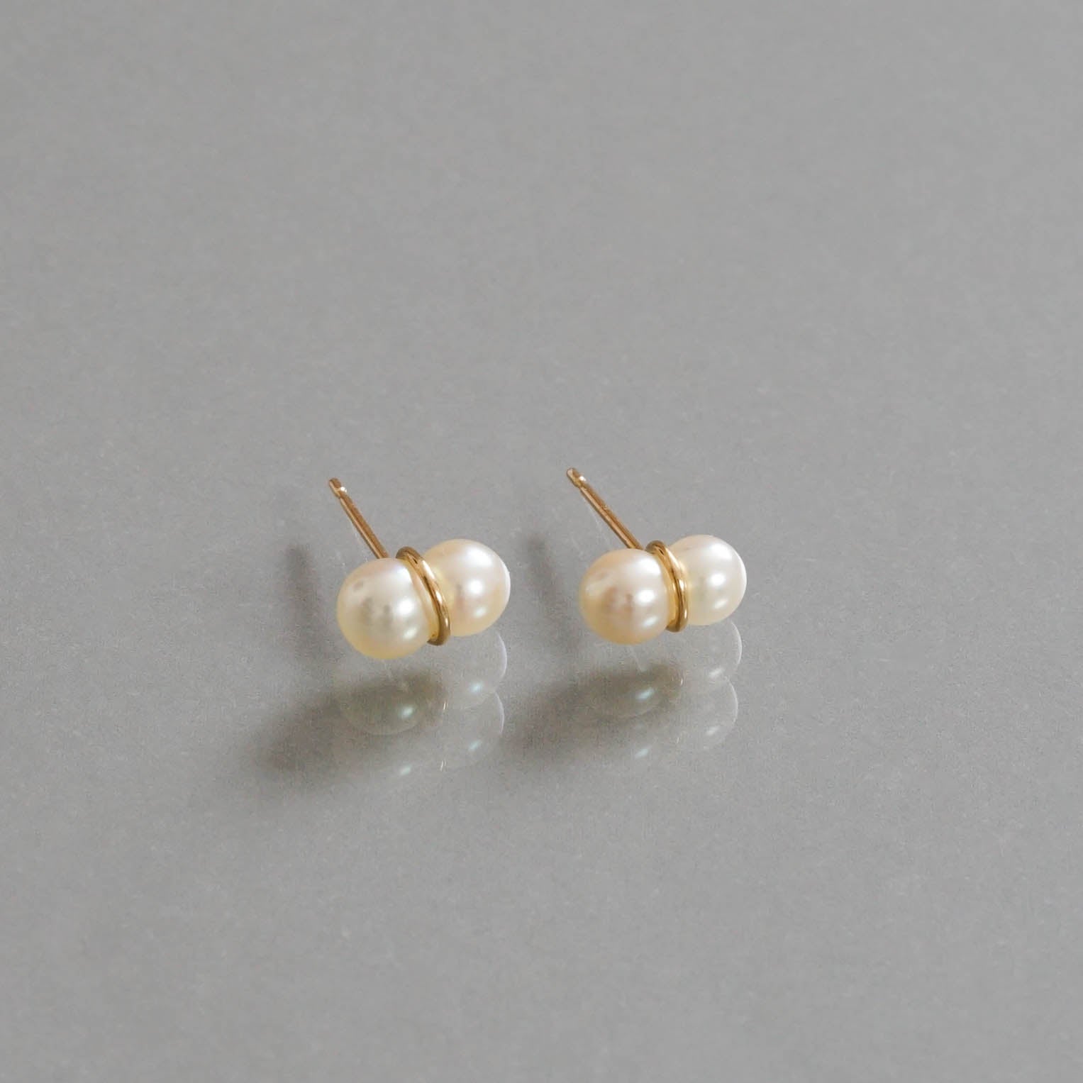 januka-TWIN EARRING S［K10YG/K18YG］ピアス