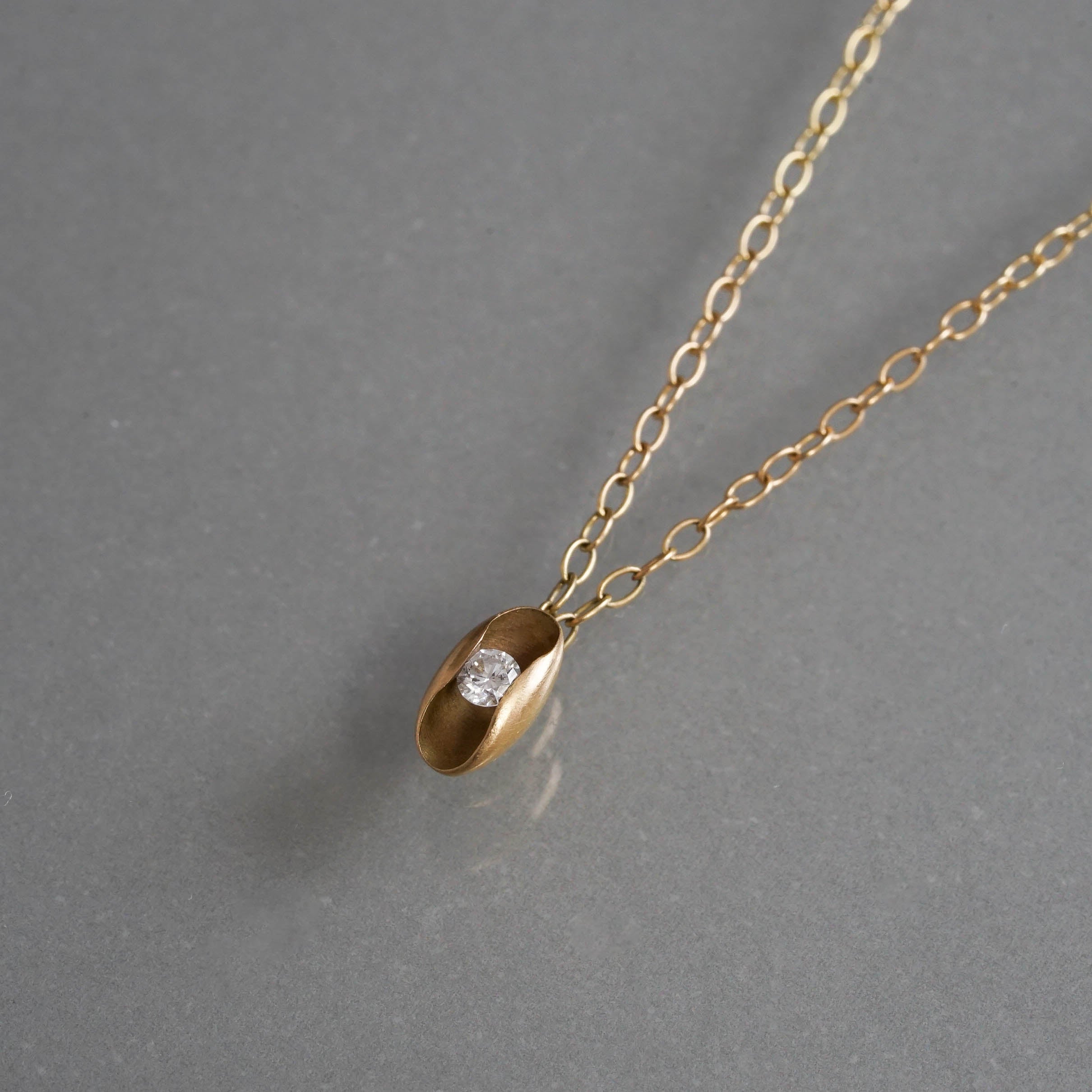 SOURCE objects - Pinch Diamond Necklace［SJPC-N-001 K18］ネックレス