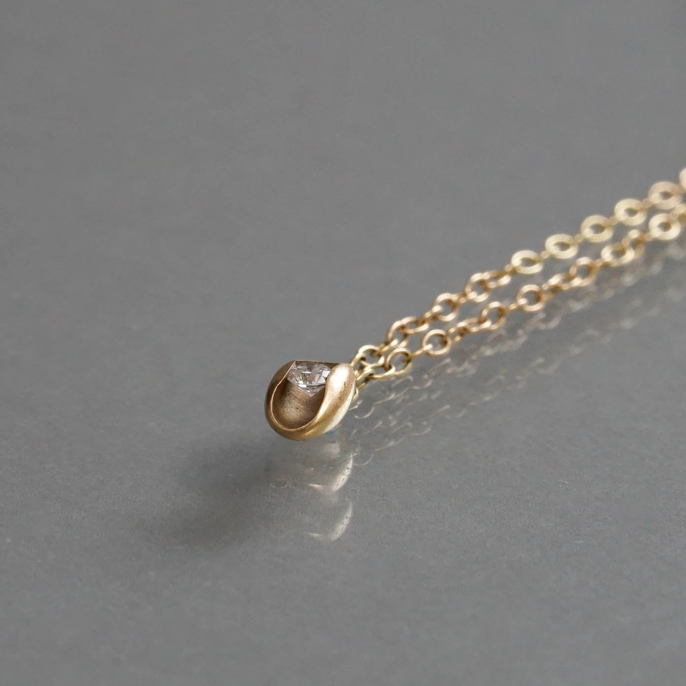 SOURCE objects - Pinch Diamond Necklace［SJPC-N-001 K18］ネックレス