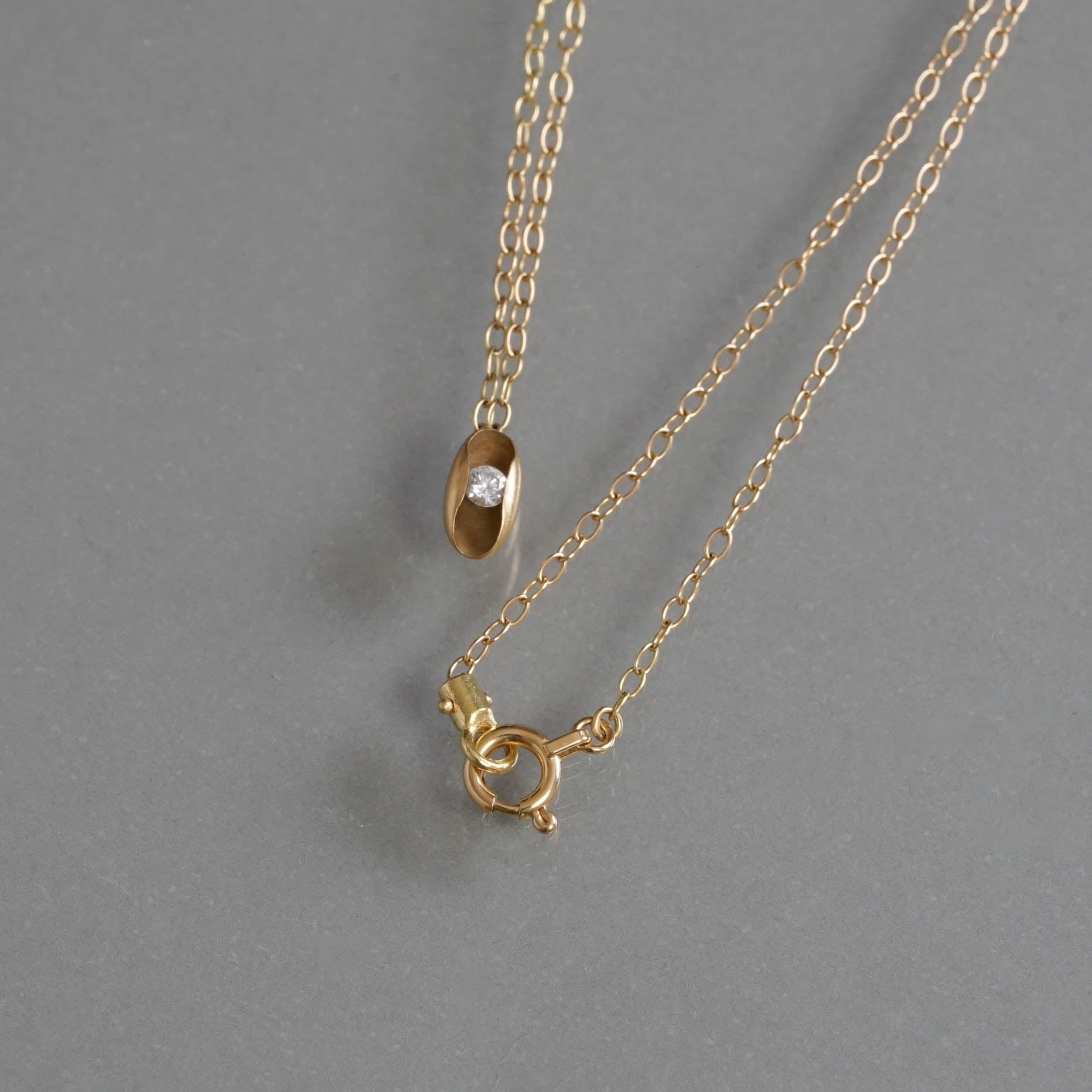 SOURCE objects - Pinch Diamond Necklace［SJPC-N-001 K18］ネックレス