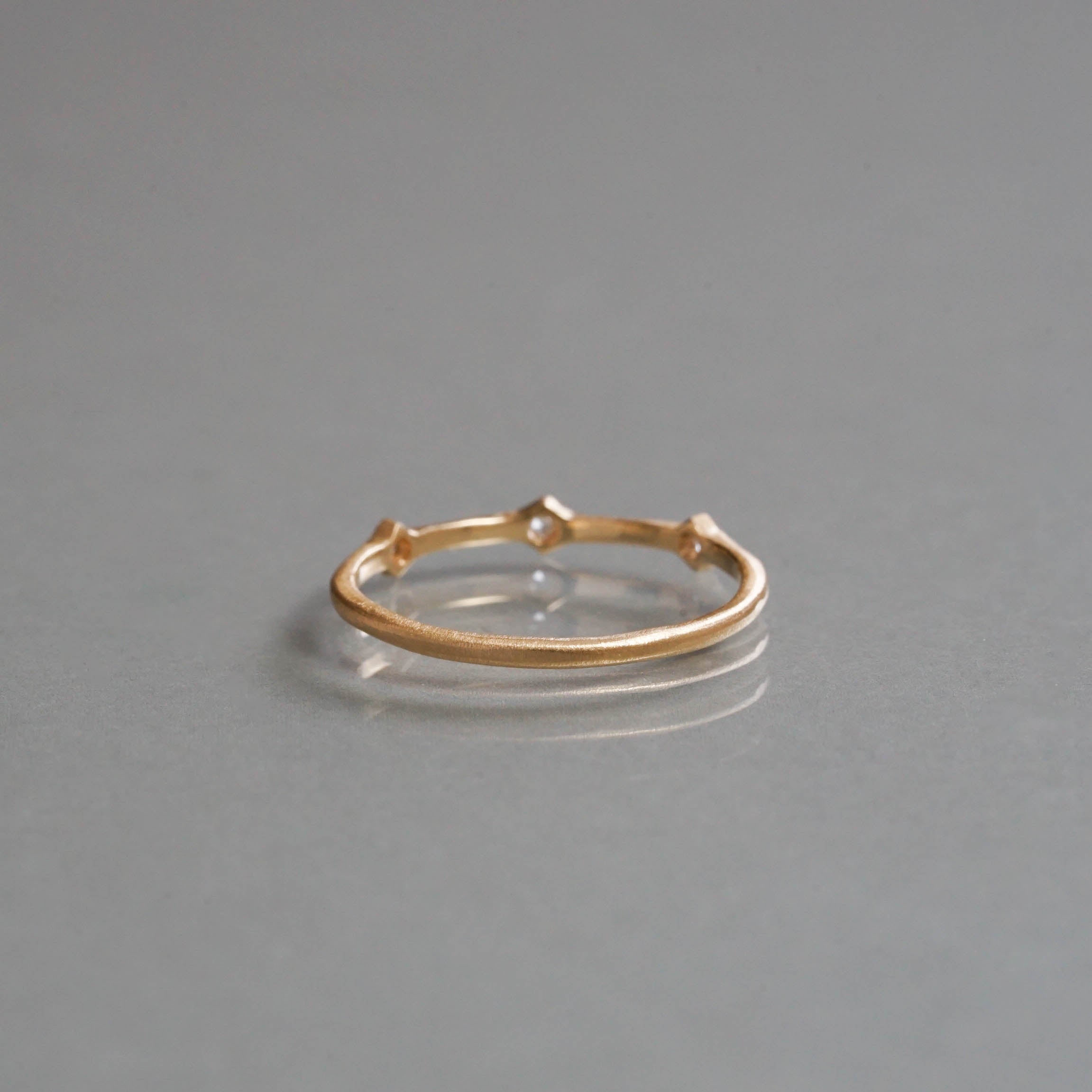 Atelier d'antan - 3 Rosecut Dia Milgrain Ring［A023252AR081 K18］リング