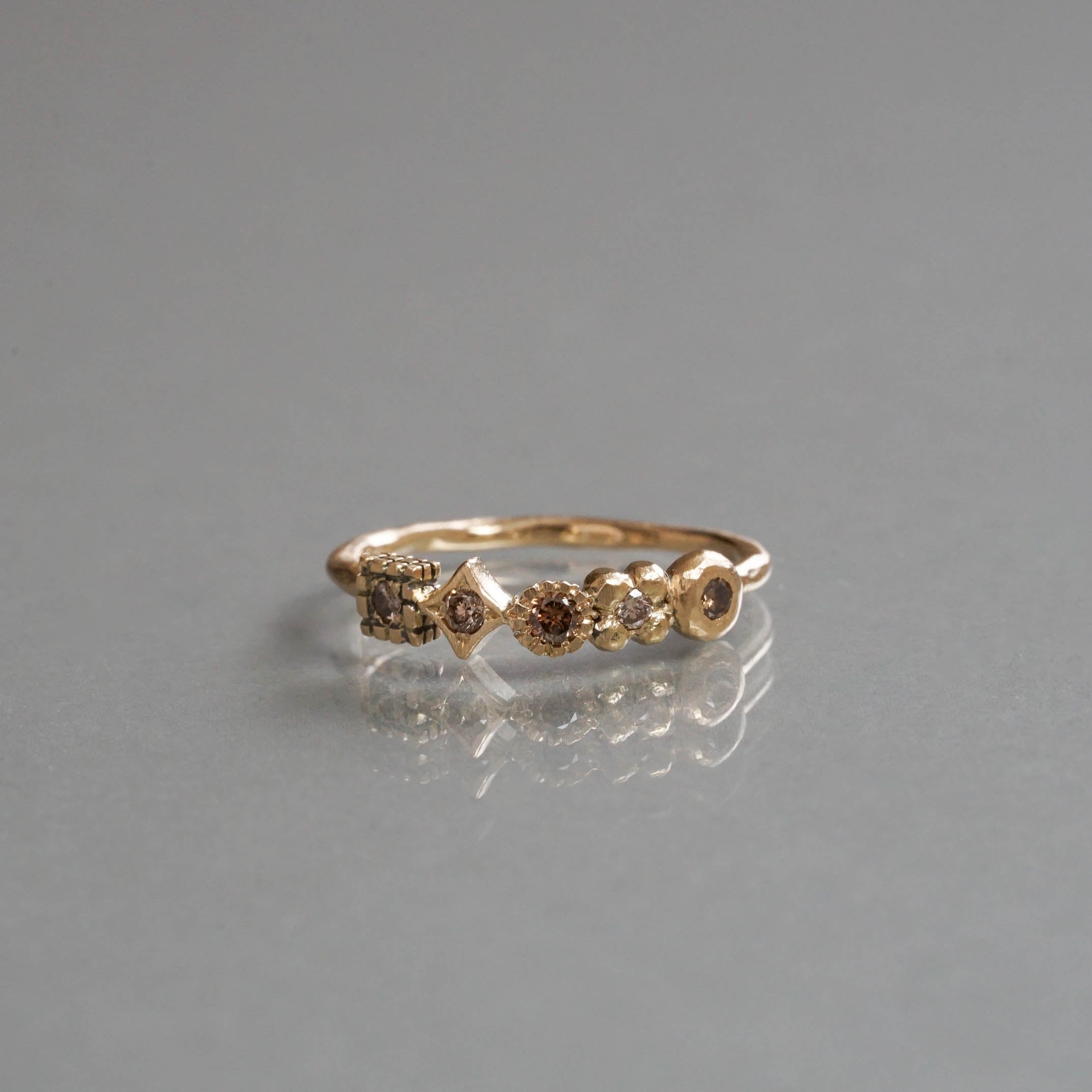 Atelier d'antan - Mixed Chocolate Ring［A024242AR037 K18］リング