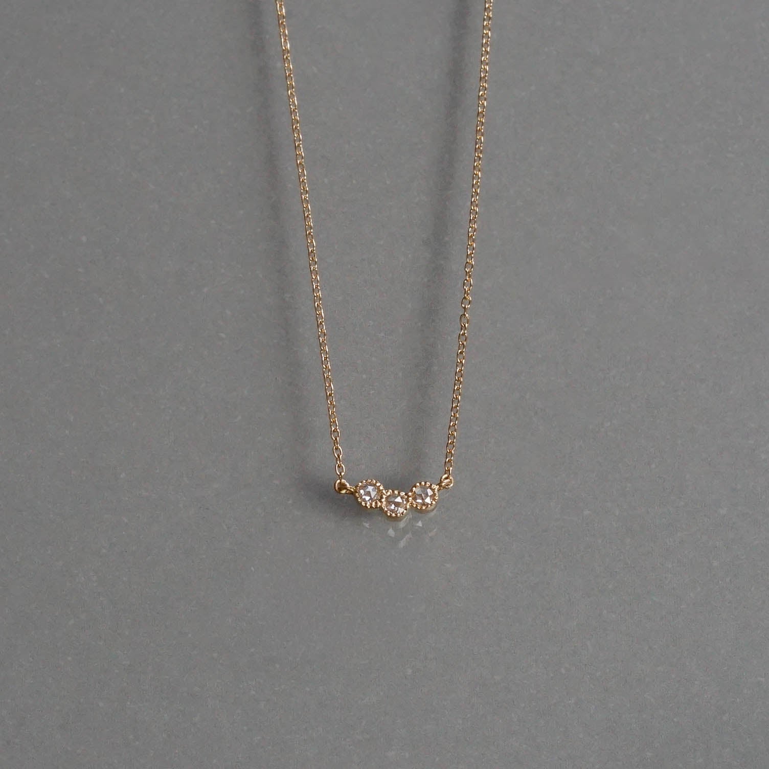 Atelier d'antan - 3 Rosecut Dia H Necklace［A023201AN010 K18］ネックレス
