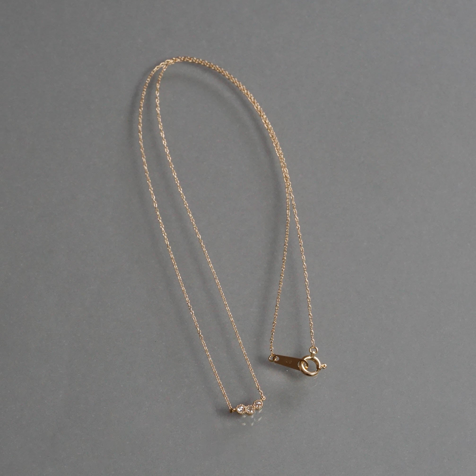 Atelier d'antan - 3 Rosecut Dia H Necklace［A023201AN010 K18］ネックレス