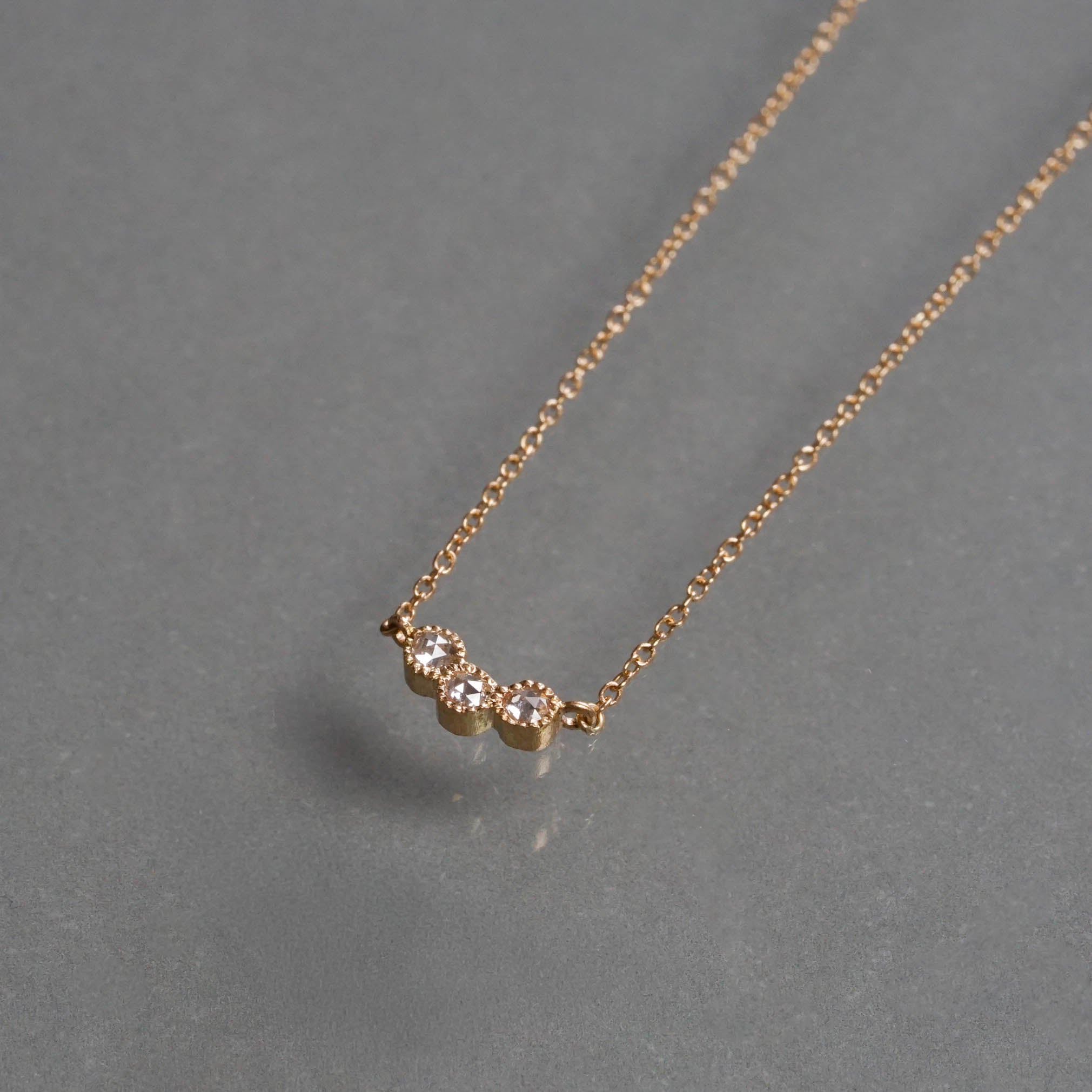 Atelier d'antan - 3 Rosecut Dia H Necklace［A023201AN010 K18］ネックレス