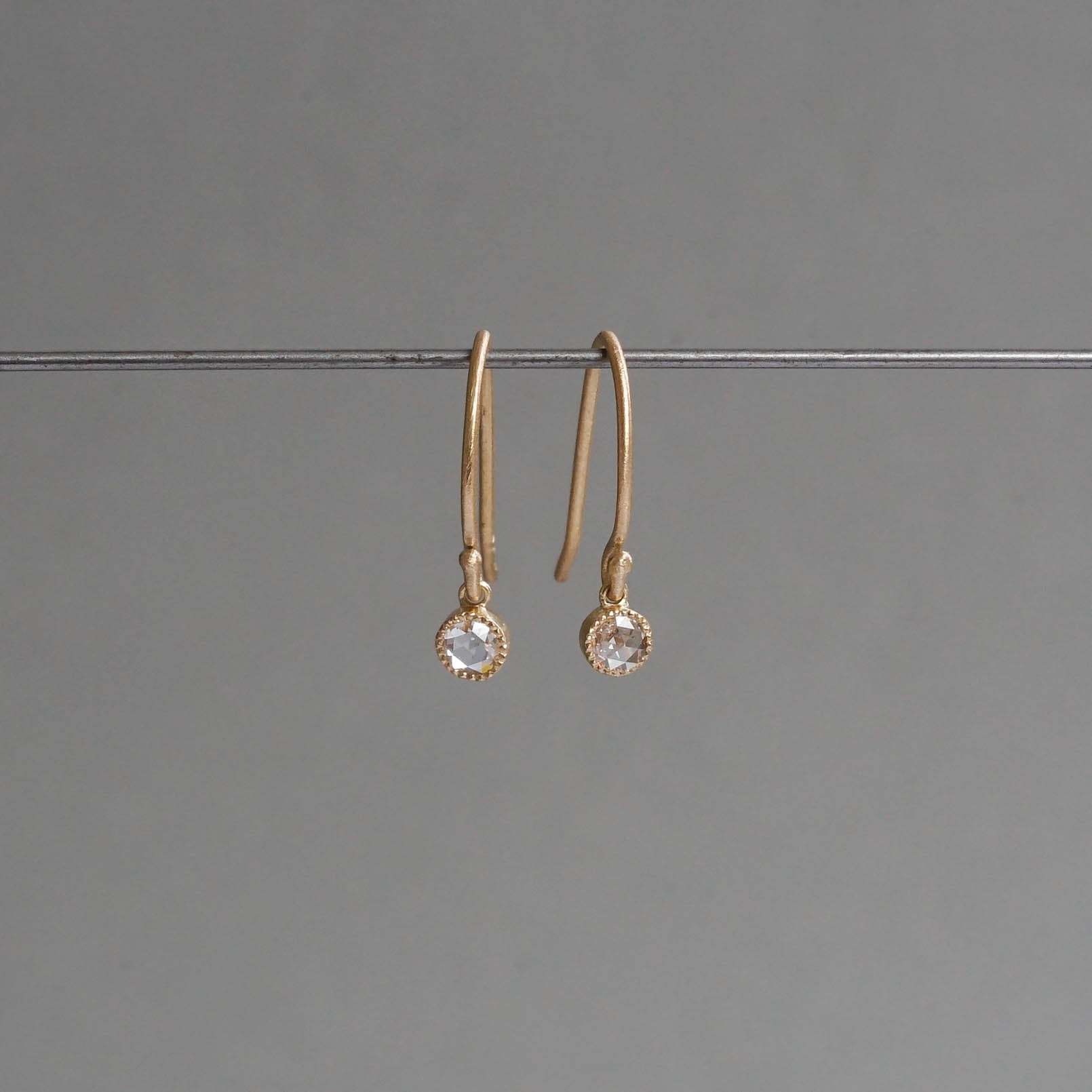 Atelier d'antan - 2 Round Rosecut Dia Pierce［A023201AP015 K18］ピアス