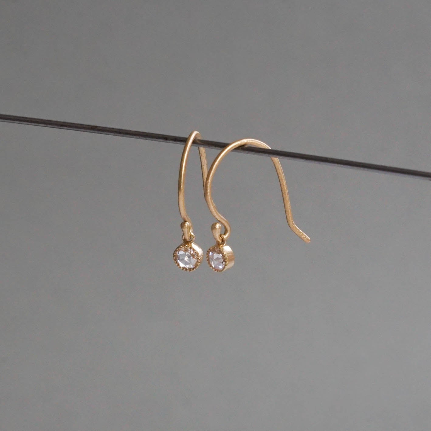 Atelier d'antan - 2 Round Rosecut Dia Pierce［A023201AP015 K18］ピアス