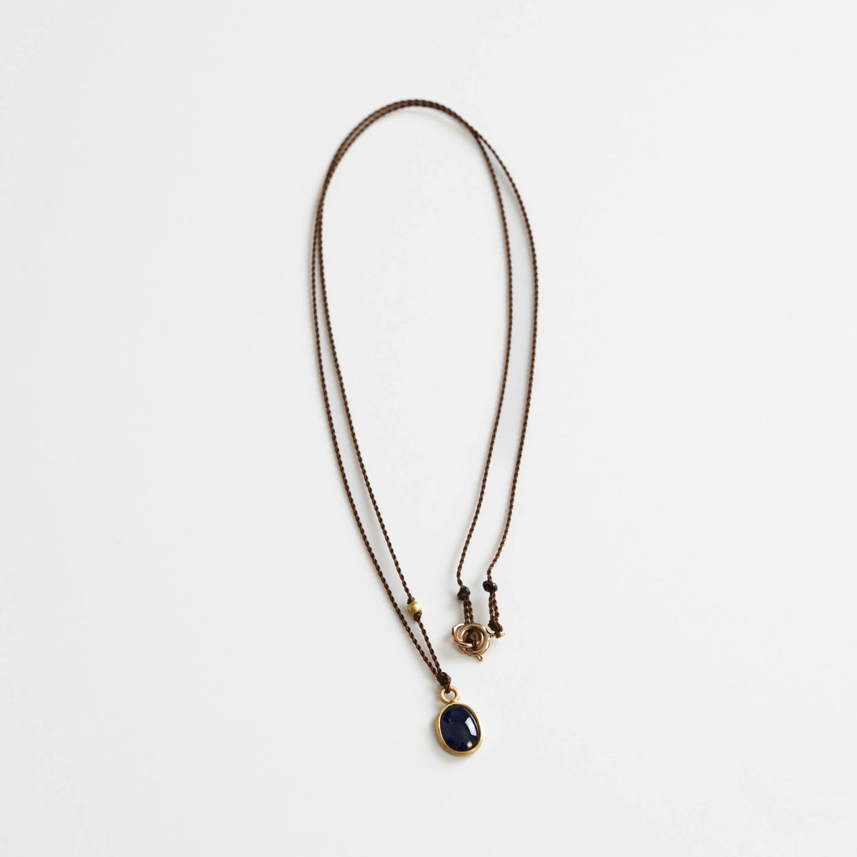 SOURCE objects : Enclosed Stone Necklace サファイア