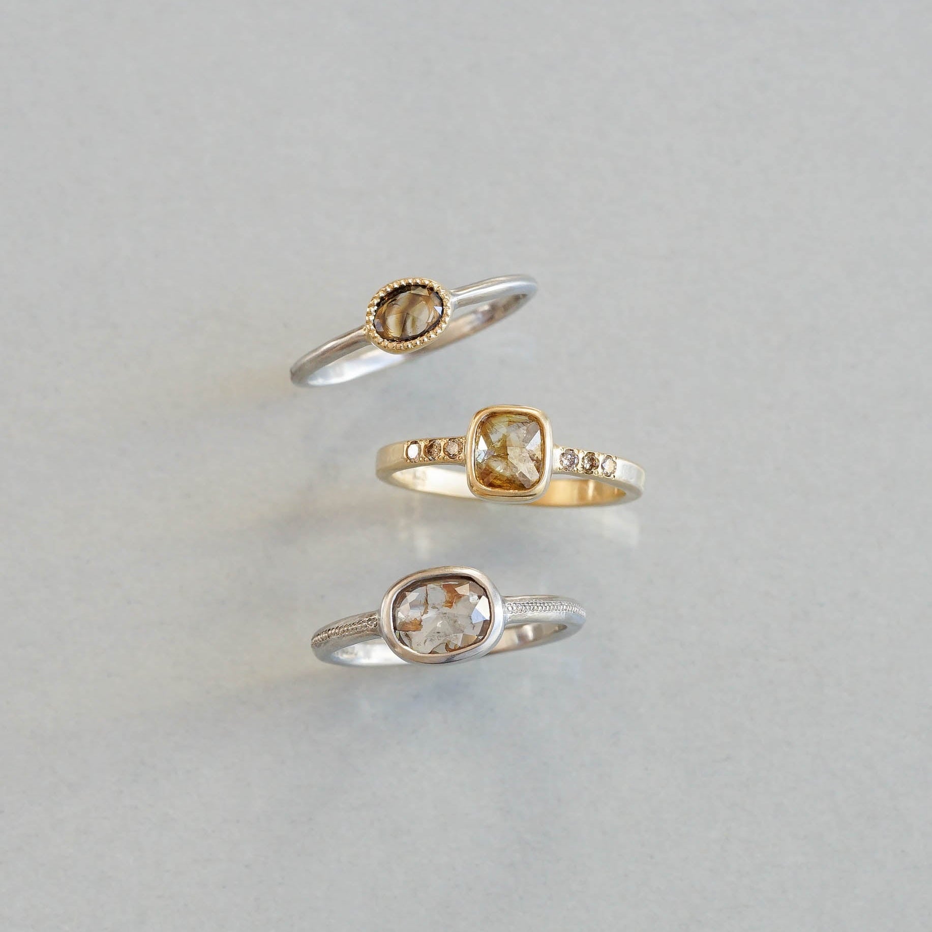 atelier plow-ローズカットダイヤモンド リング［Diamond Pt900 #11］