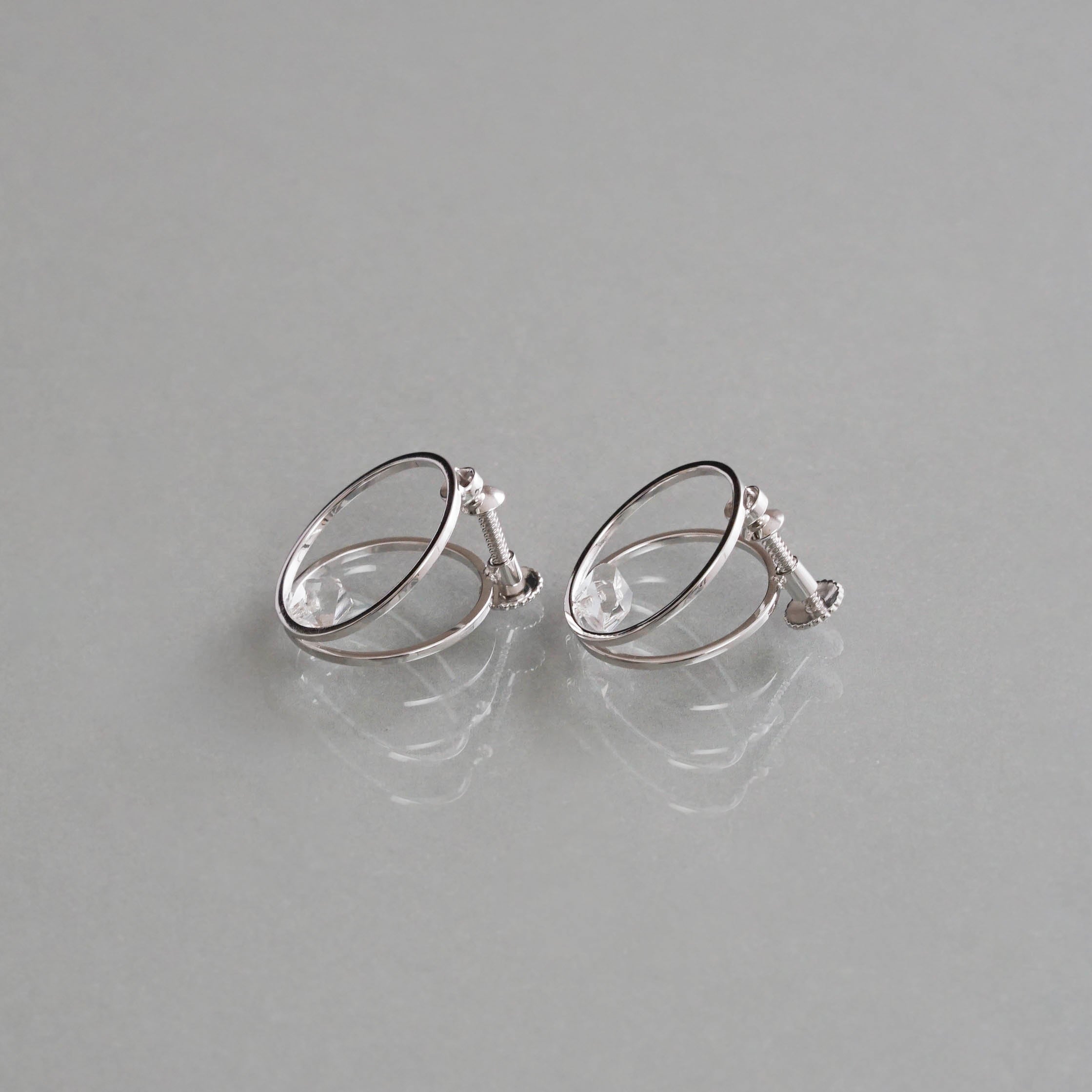 januka-CLIP HERKIMER DIAMOND Earrings［Silver］イヤリング