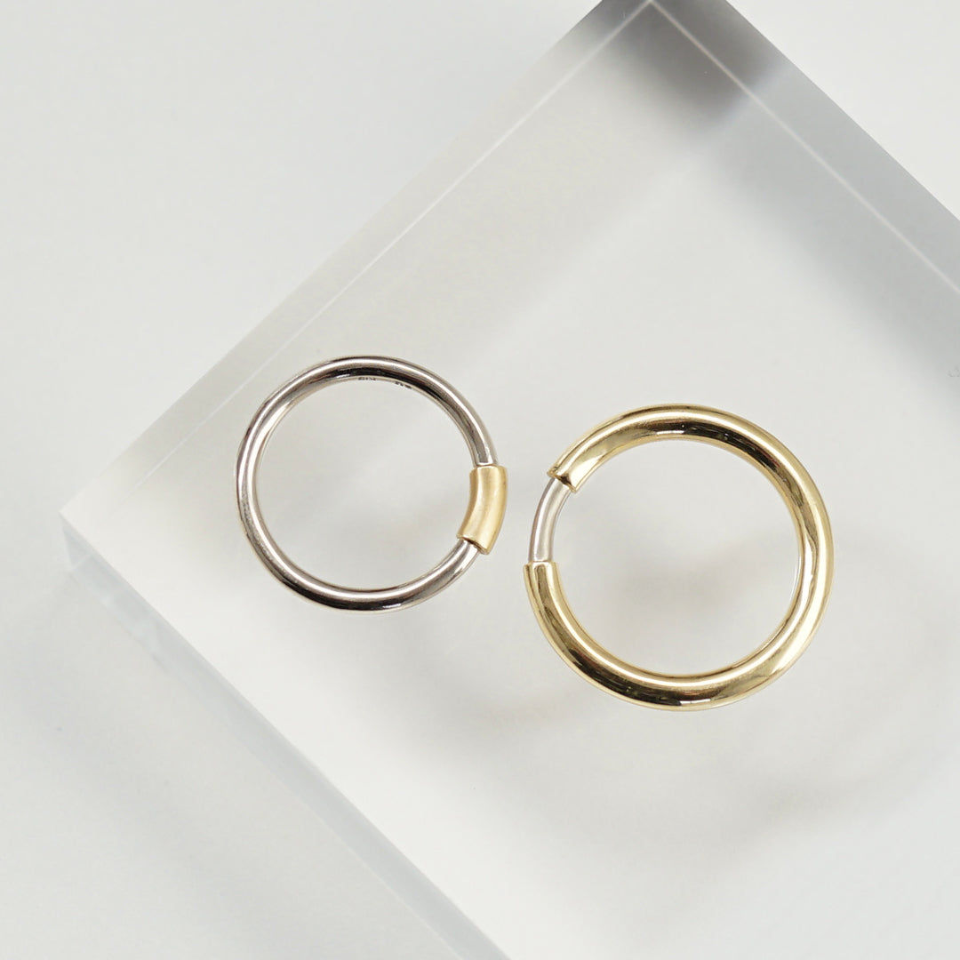 BRIDAL RING［001 PLAIN - K18WG×K18YG］結婚指輪