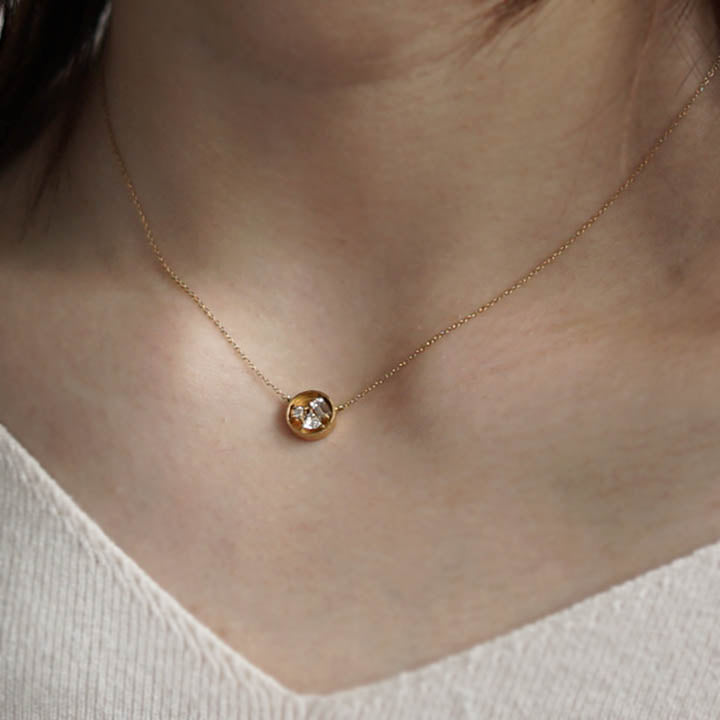 Round Box Chocolate Necklace［A024201AN012 K18］ネックレス