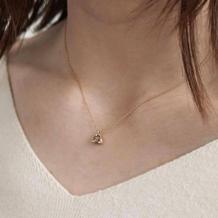 【別注】 原石ダイヤモンド ネックレス K18YG
