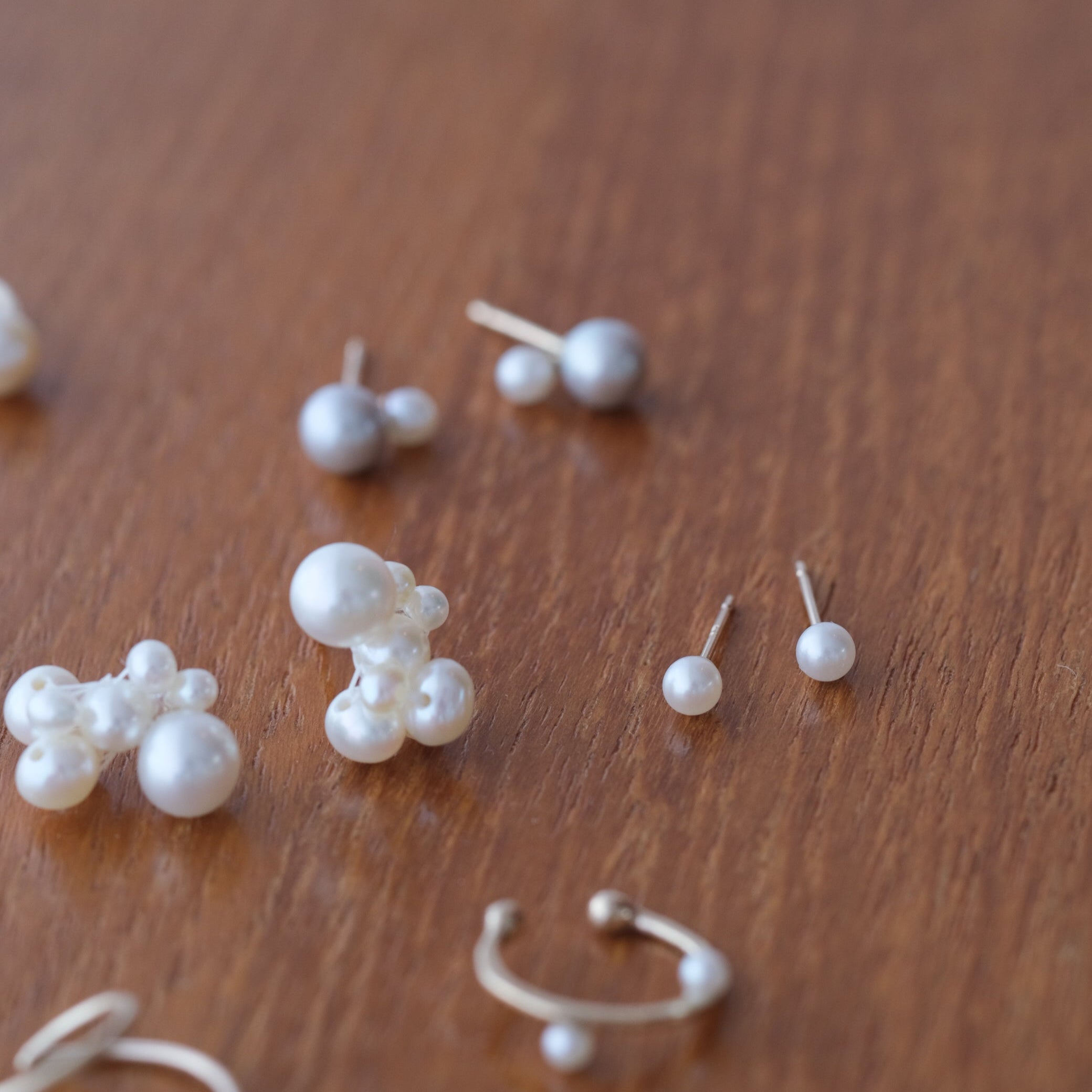 Toile-2 Round Pearl Pierce S［A301162AP101 K10YG］ピアス