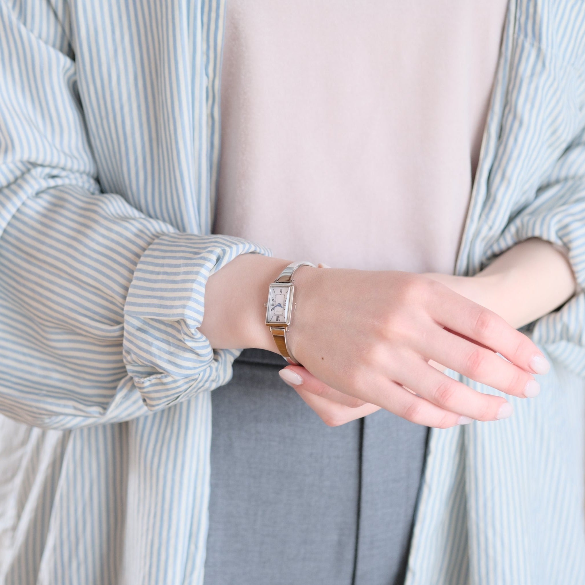 MATOW : Tsuki Bangle 月華 Silver / White