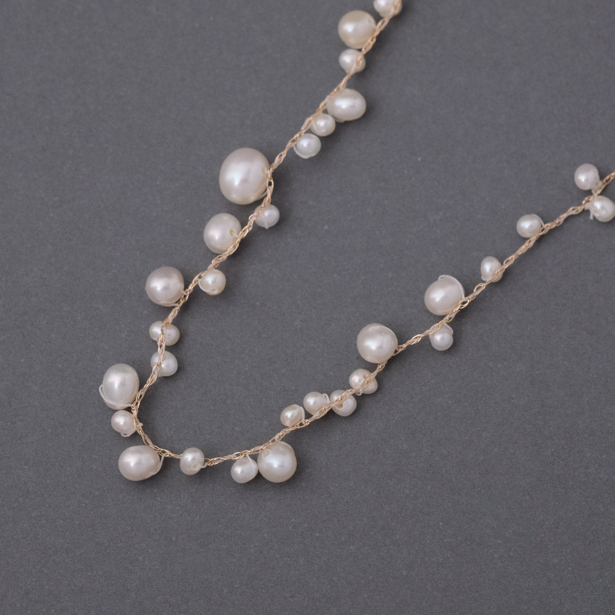 Toile by Atelier d'antan：Random Pearl Chain Necklace