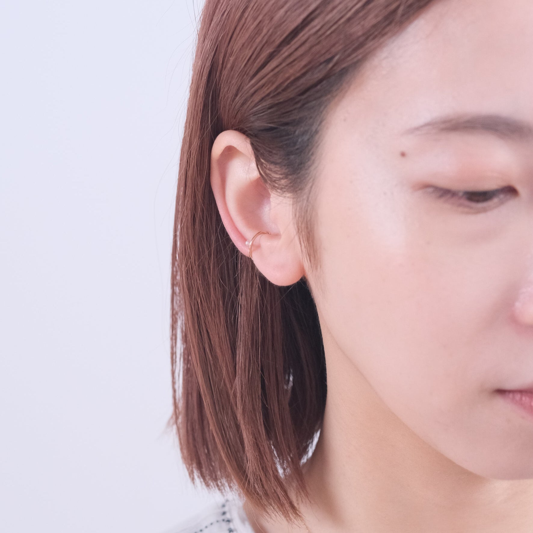 Toile-2 Round pearl Earcuff［A301222AP261 K10YG］イヤーカフ