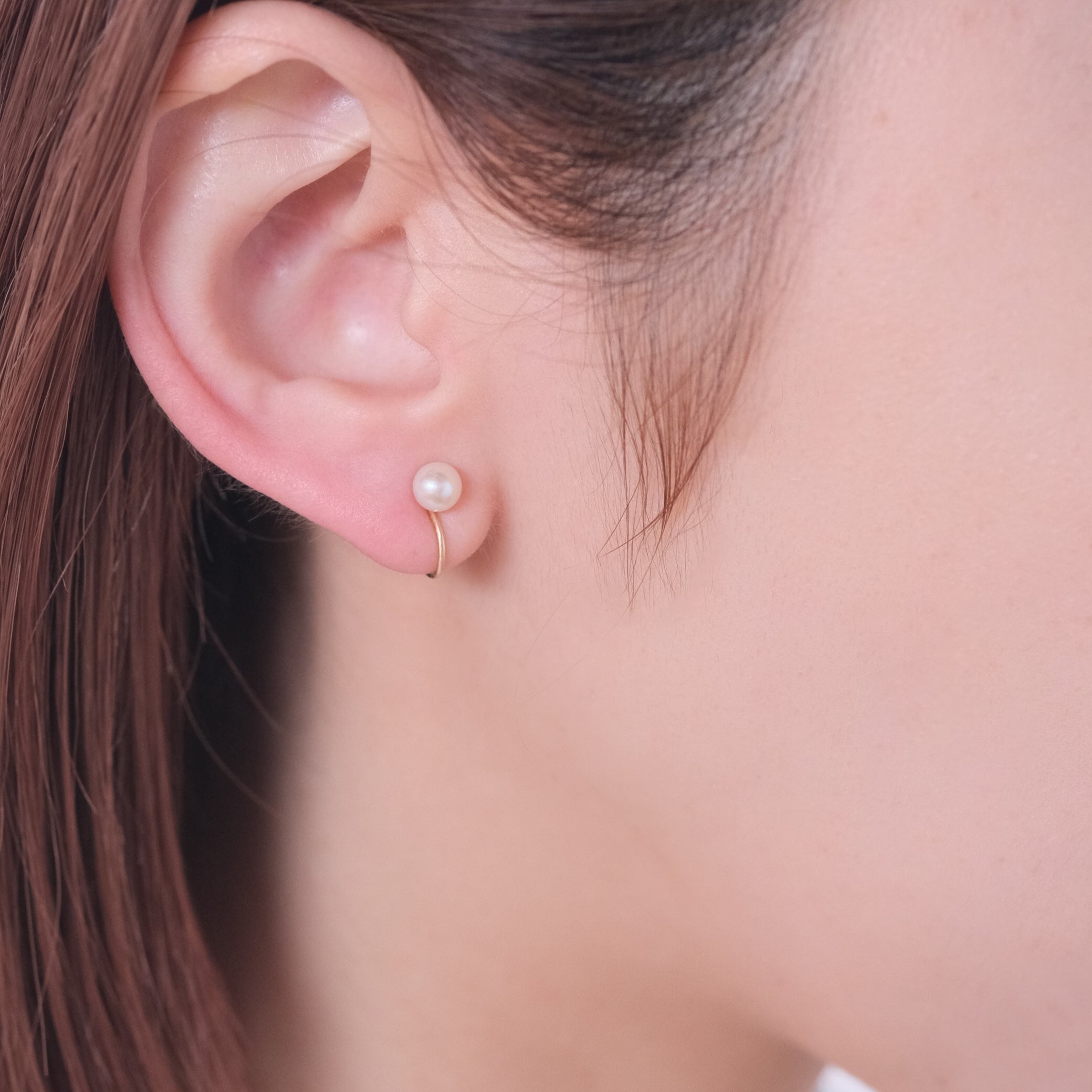 Toile-2 Round Pearl Earring Cuff M［A301242AP303 K10YG］イヤリング