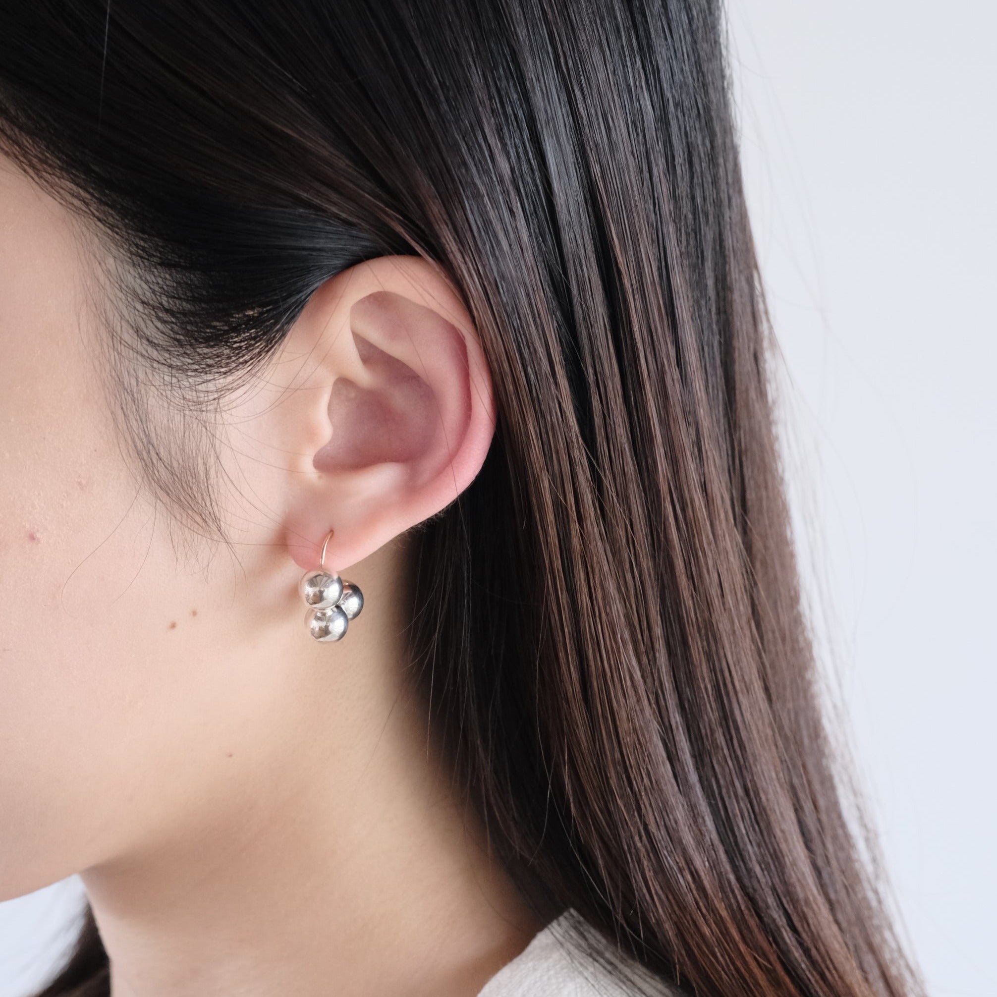FLOW dots earrings［FL2-04 Silver/K10YG］ピアス