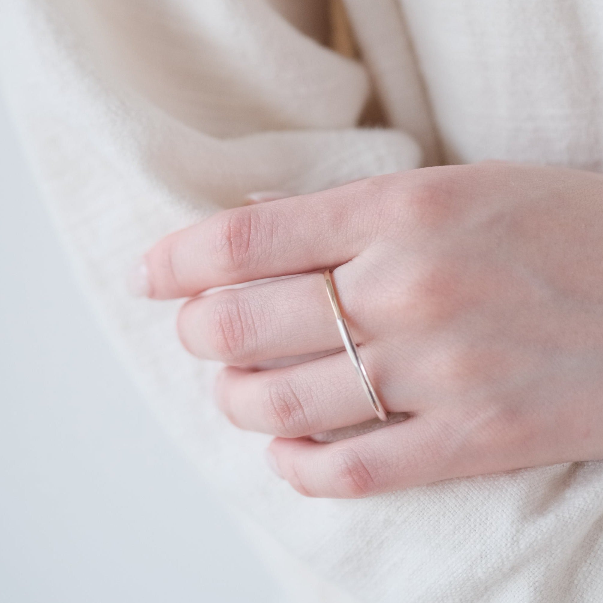 GEOMETRIC oval double ring 1［GE1-01 Silver］リング