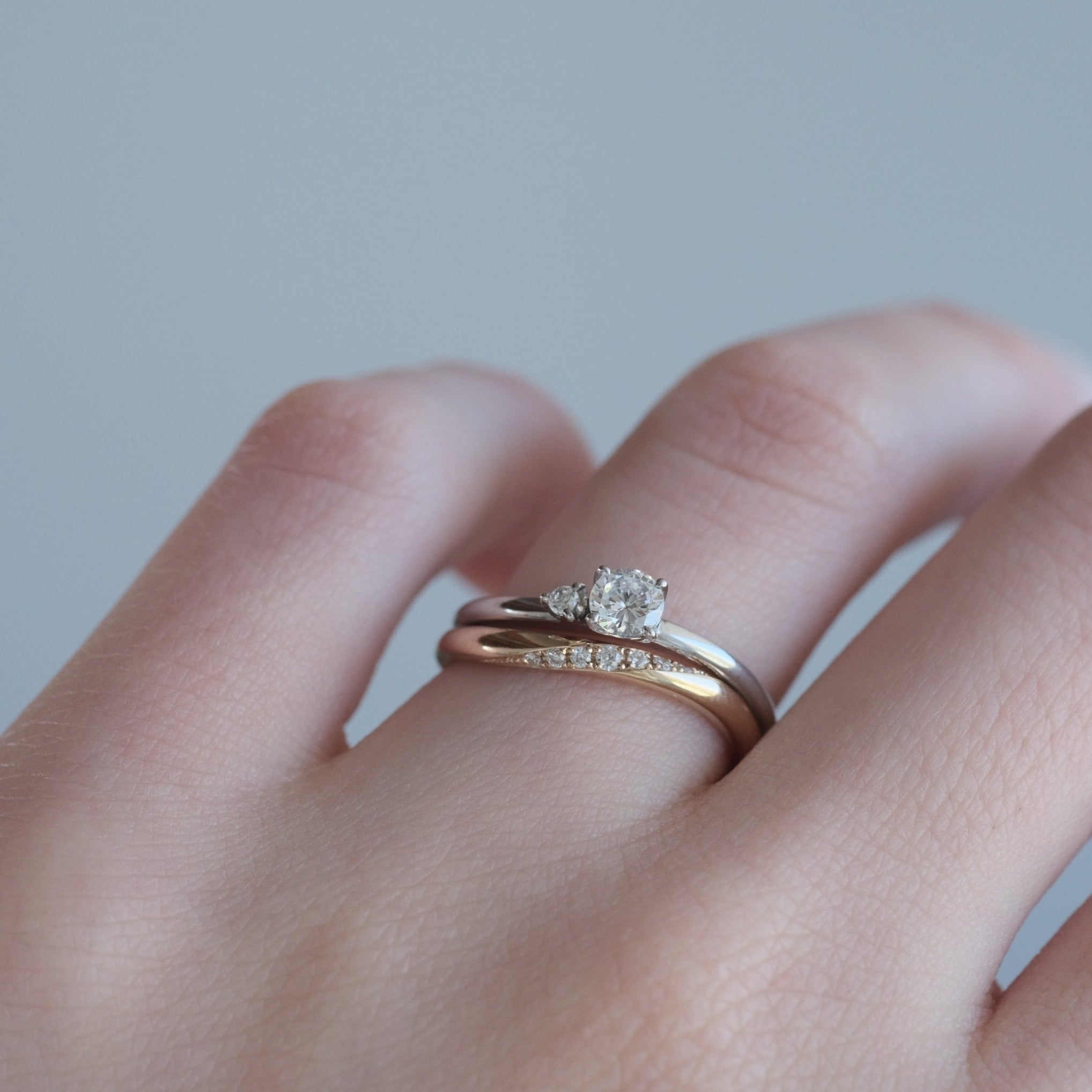 10k FRAU KOBE指輪 リング 人気の結婚指輪(マリッジリング)「Flutter eternity ring / Both