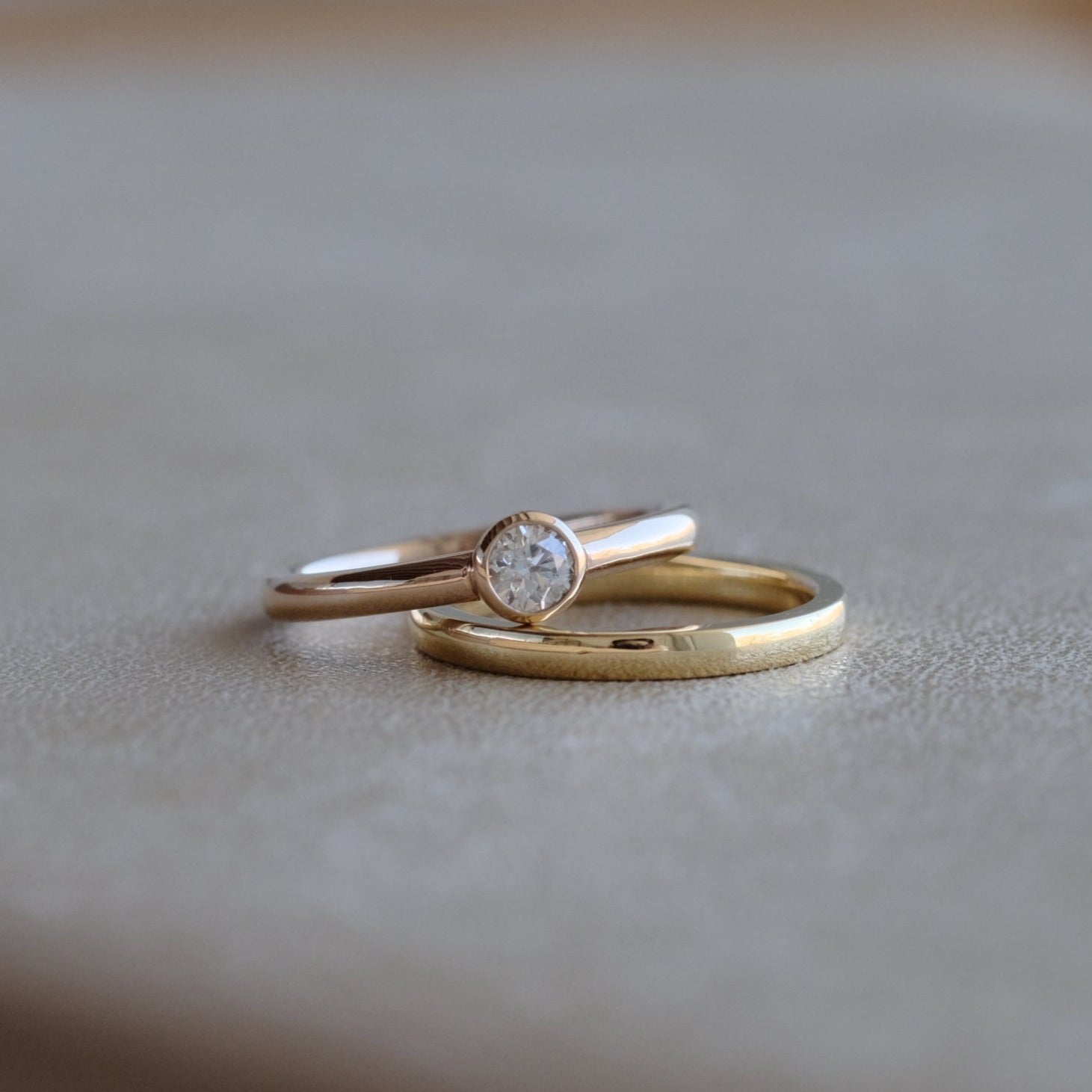 FRAU KOBE BRIDAL RING［NATURE NW005 Pt950/K18YG］結婚指輪（ペア）