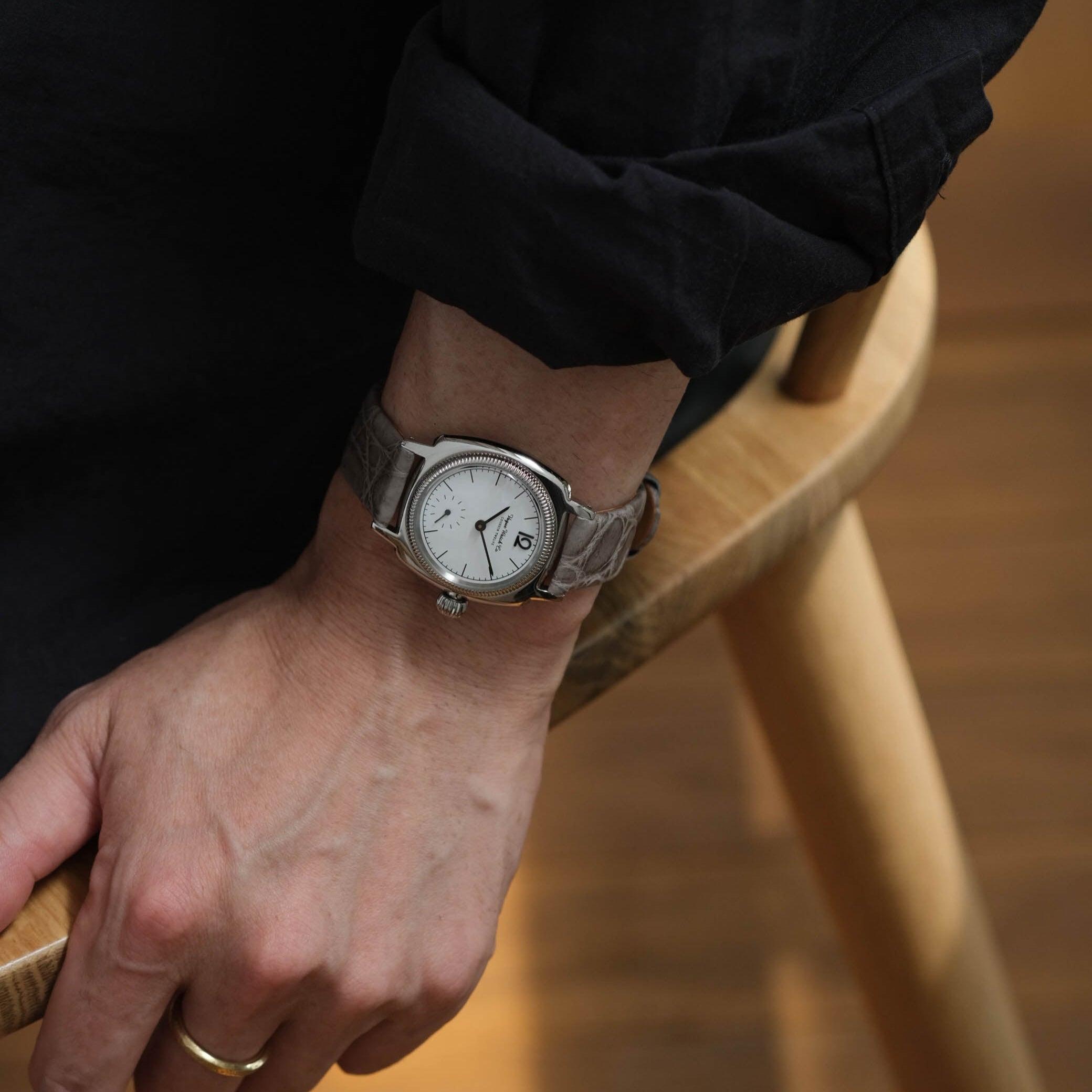 VAGUE WATCH Co. - COUSSIN 12 CROCOBELT［32mm SILVER］腕時計