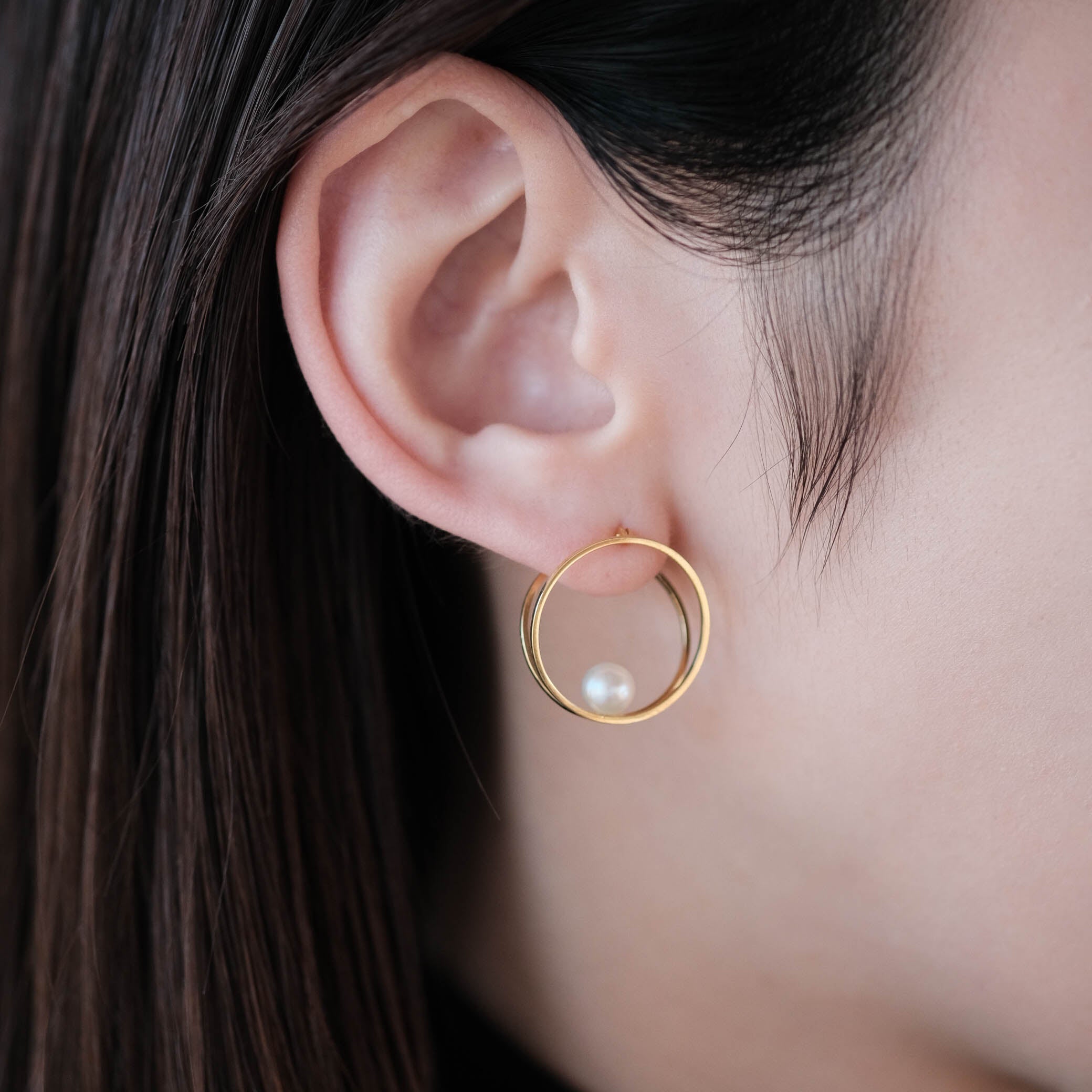 januka：CLIP PEARL EARRING L