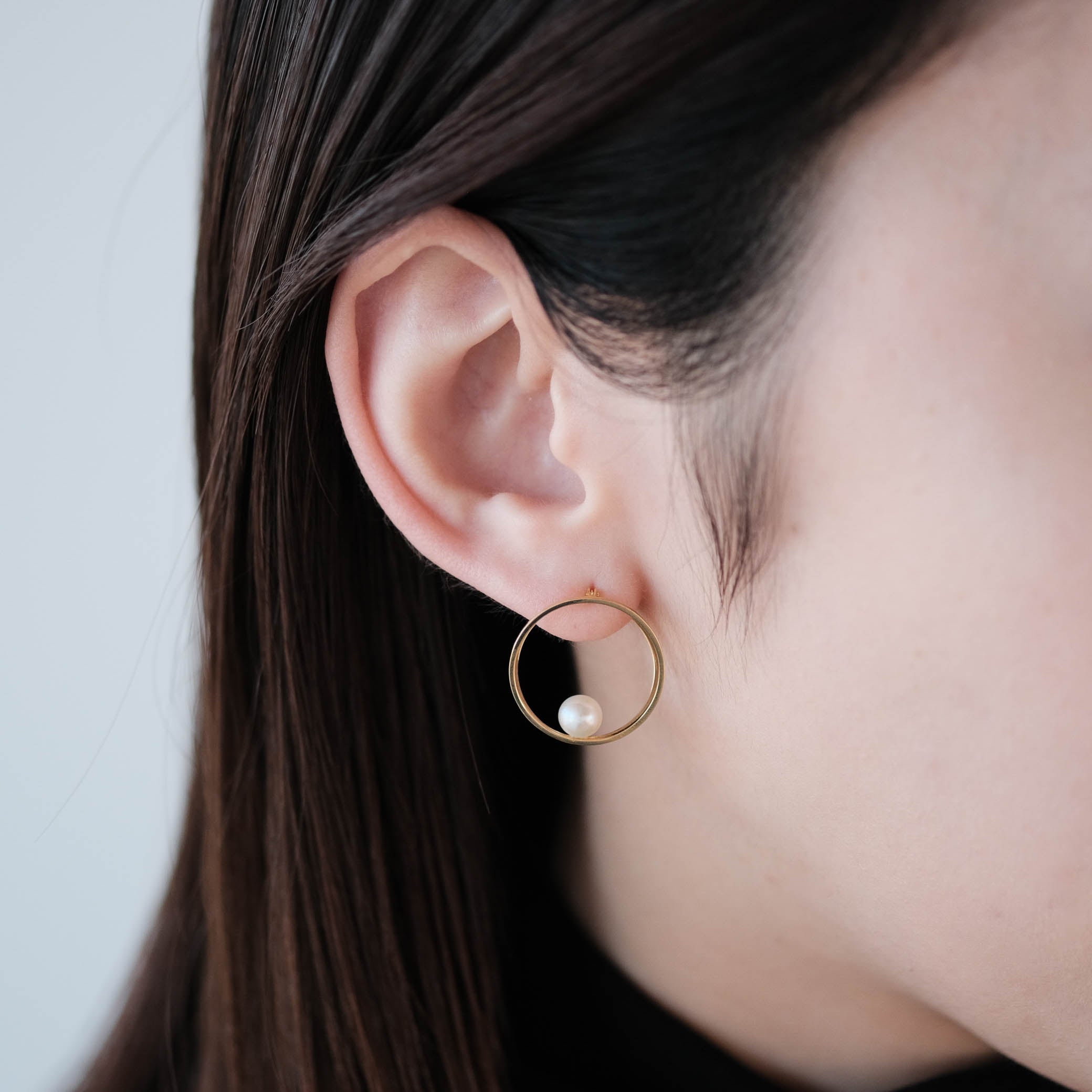 januka-CLIP PEARL Earrings L［SV/K18GP］イヤリング