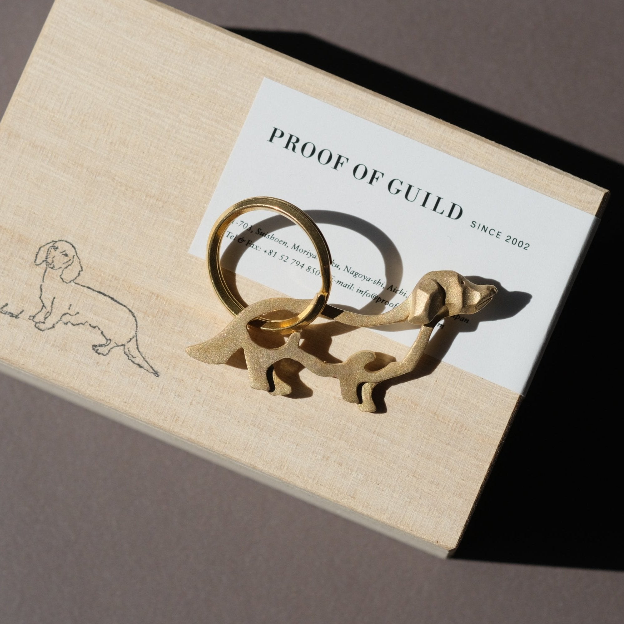 PROOF OF GUILD-Dachshund Keyring［ED-4 真鍮］キーリング