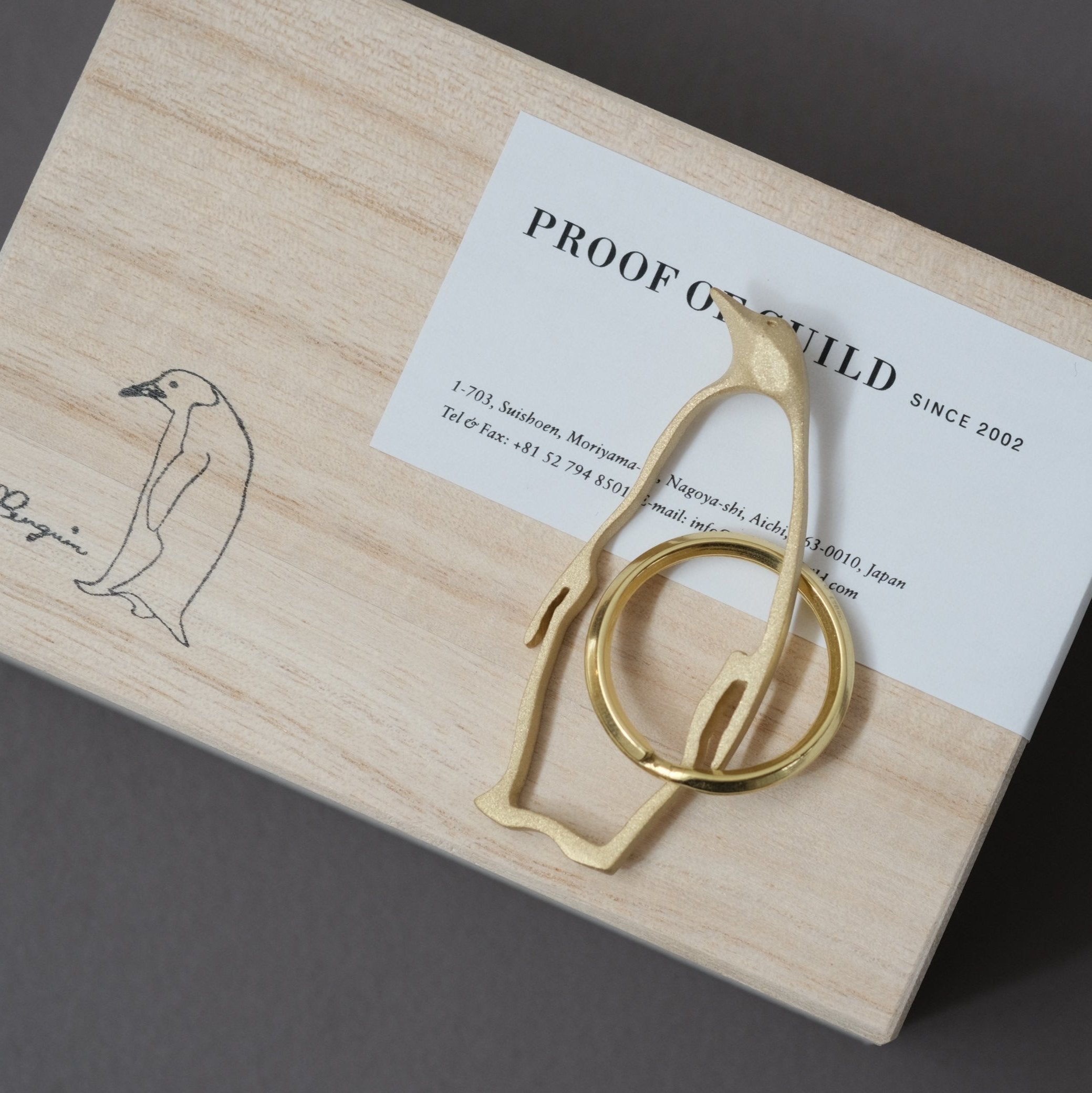 PROOF OF GUILD-Penguin Keyring［B-4 真鍮］キーリング