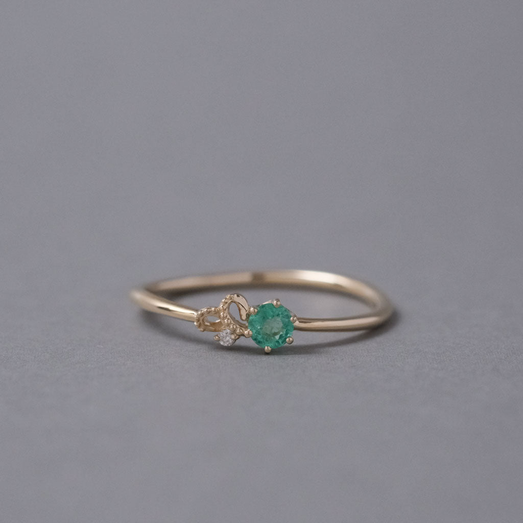 sowi: Secret Garden Ring［309P024 K10YG emerald #11］リング