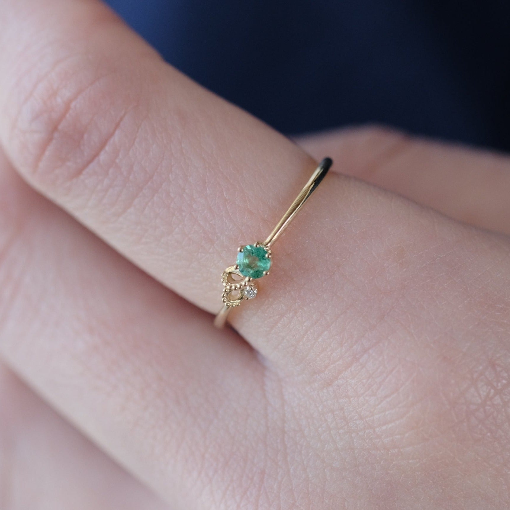 sowi: Secret Garden Ring［309P024 K10YG emerald #11］リング