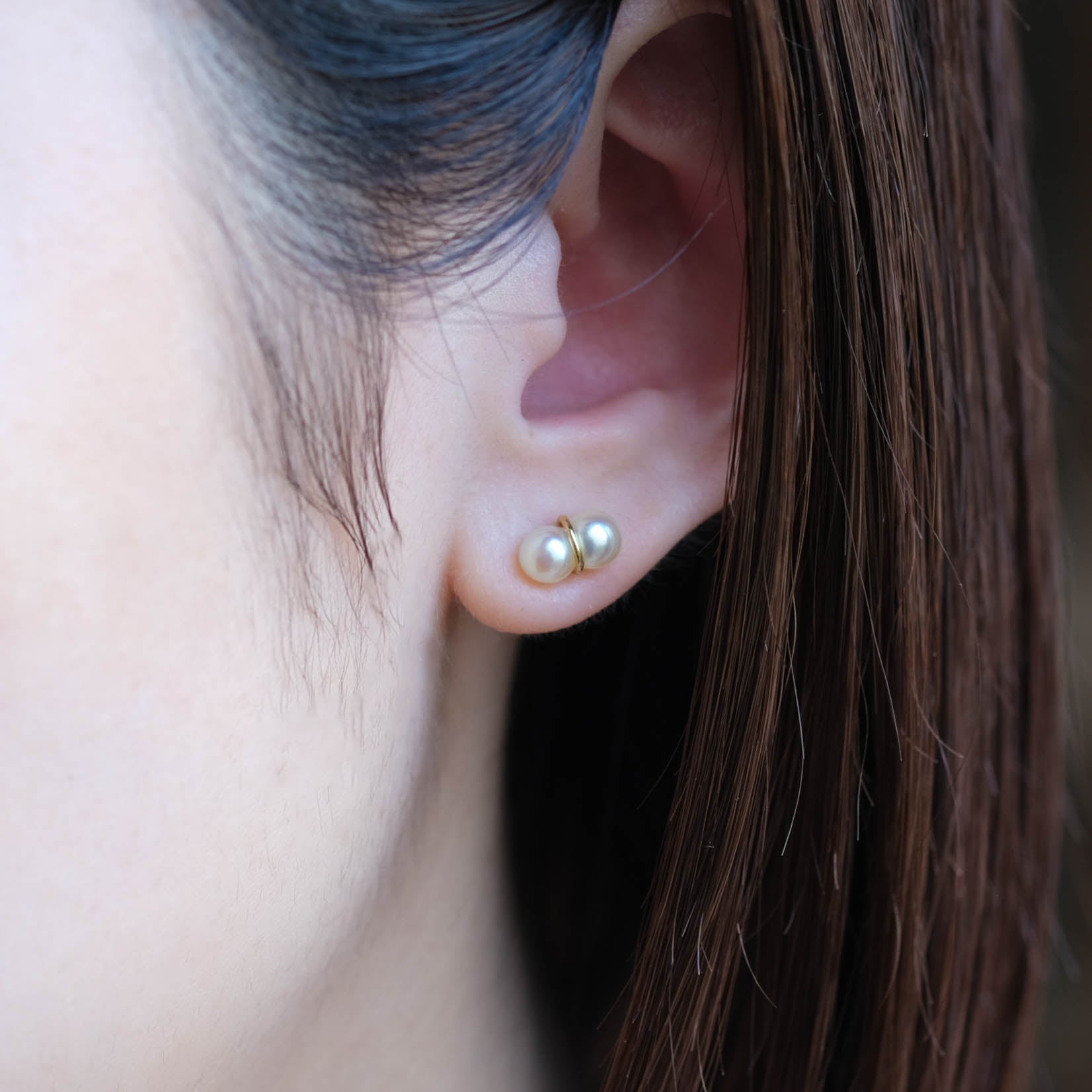 januka-TWIN EARRING S［K10YG/K18YG］ピアス