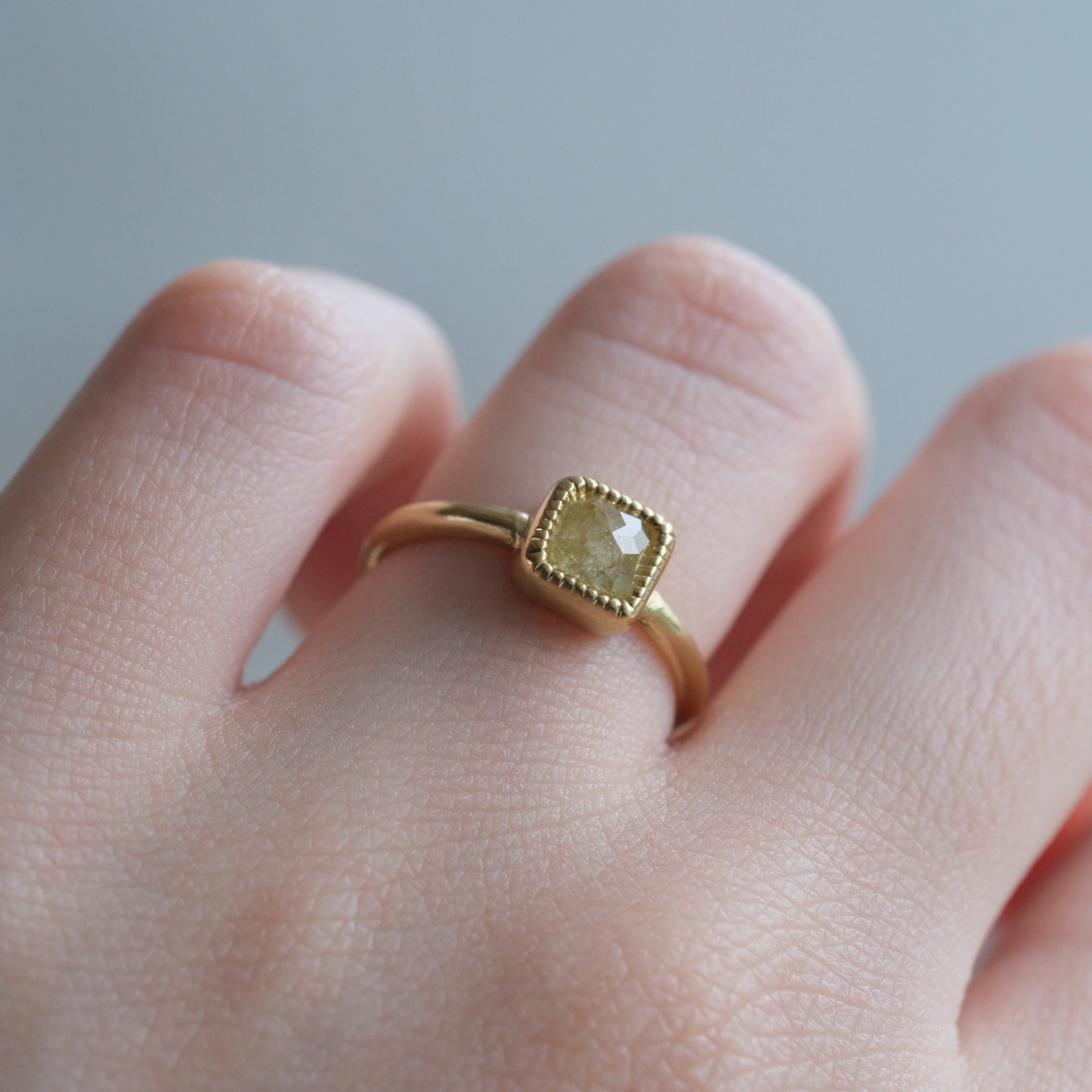 atelier plow：ローズカットダイヤモンドリング 婚約指輪