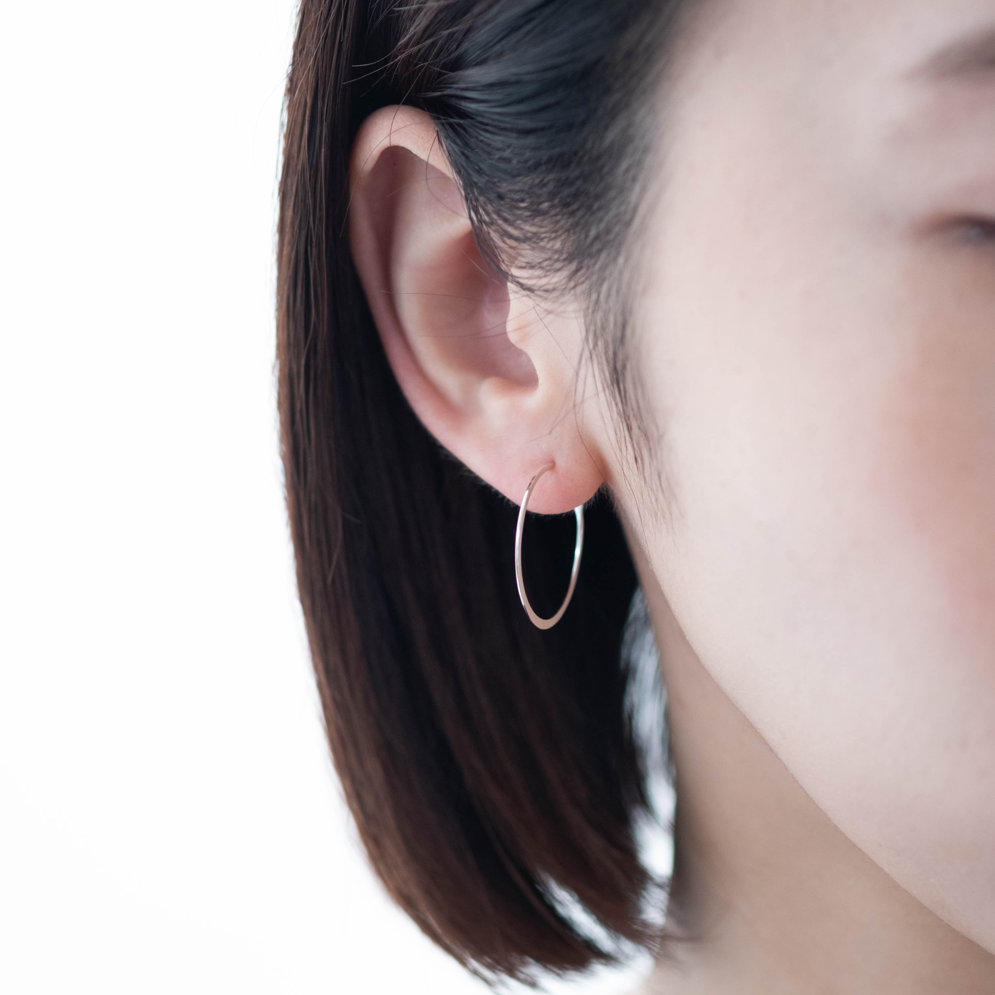 SOURCE objects - Silver Large Round Hoops［MJM1-003S SV］ピアス
