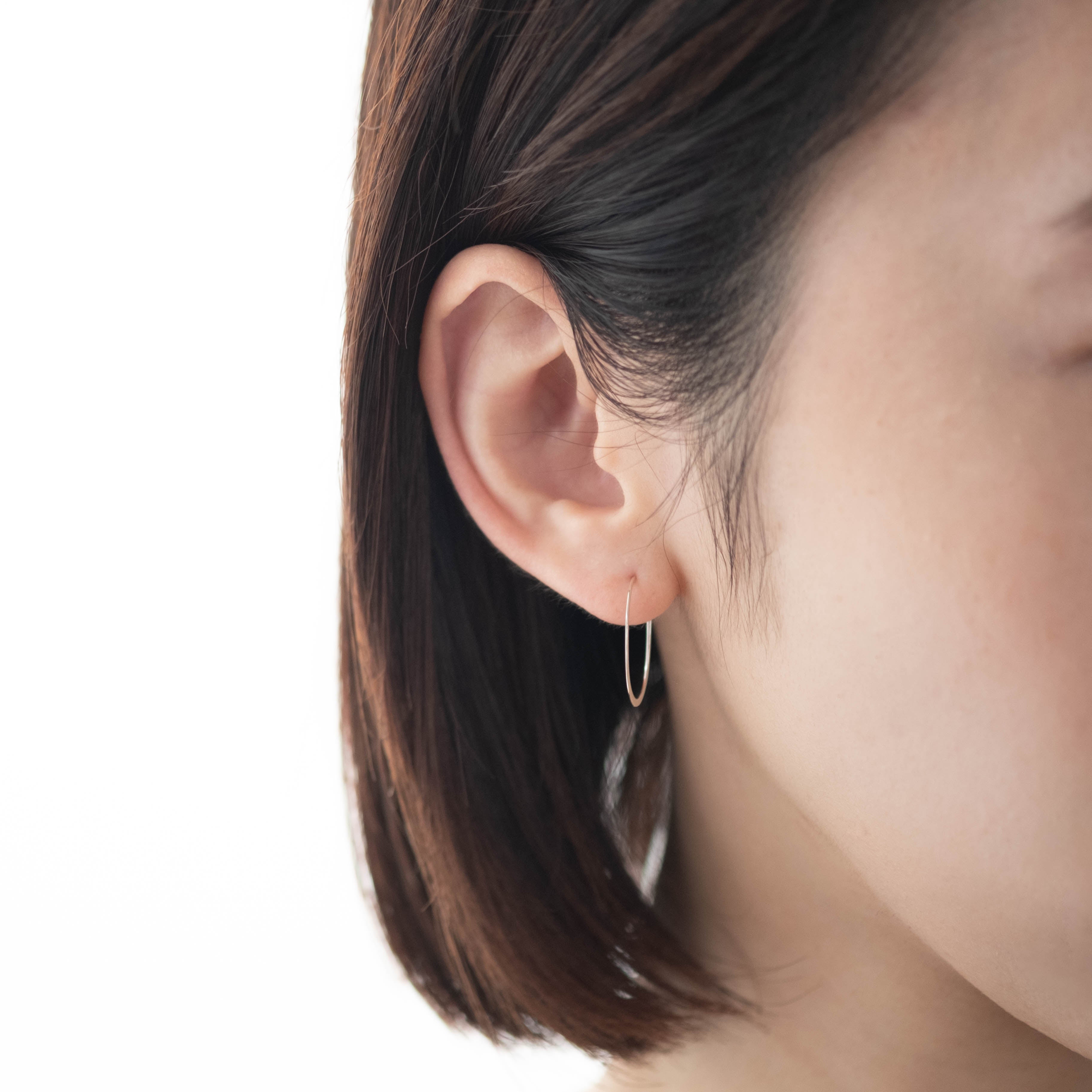 SOURCE objects - Silver Small Oval Hoops［MJM1-005S SV］ピアス