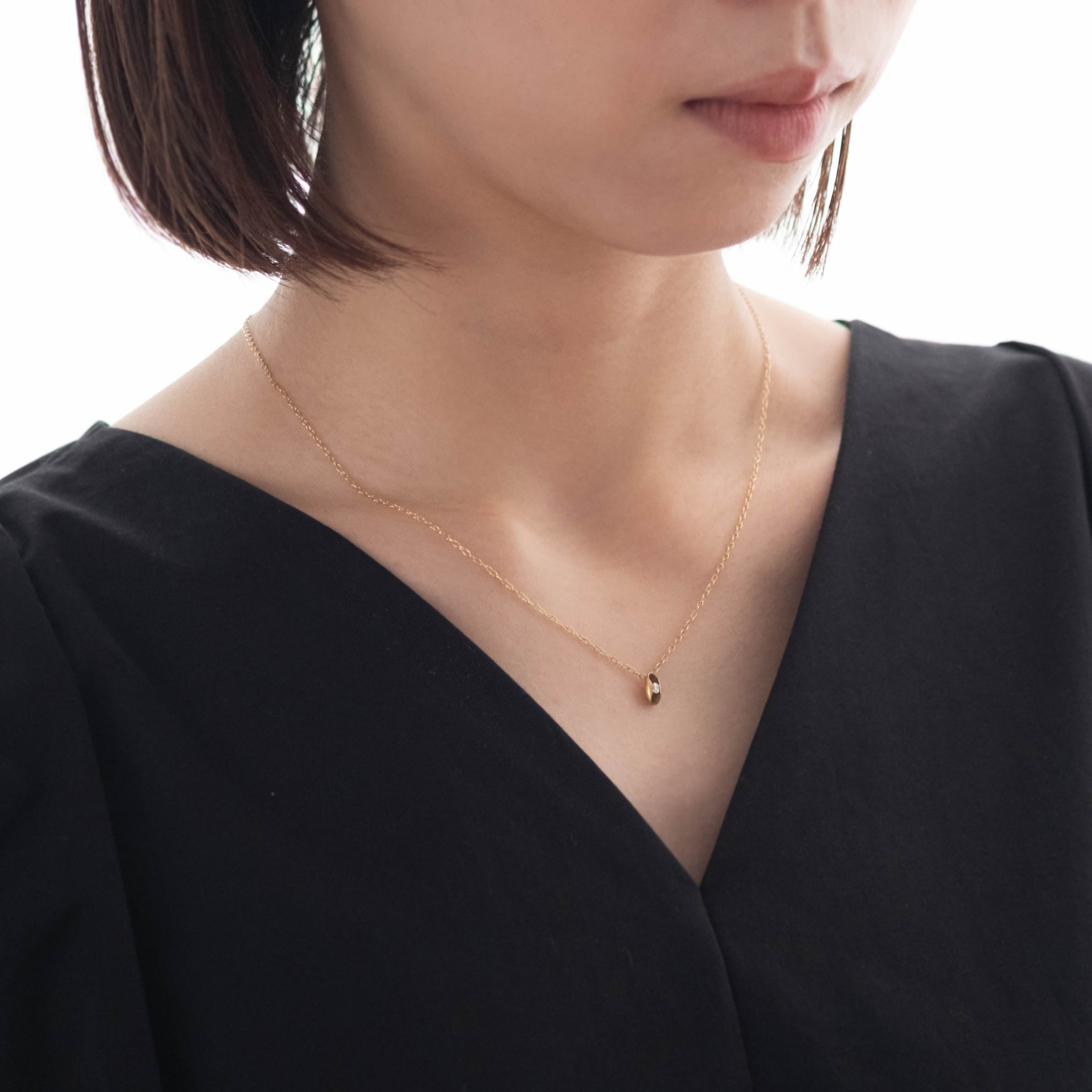 SOURCE objects - Pinch Diamond Necklace［SJPC-N-001 K18］ネックレス