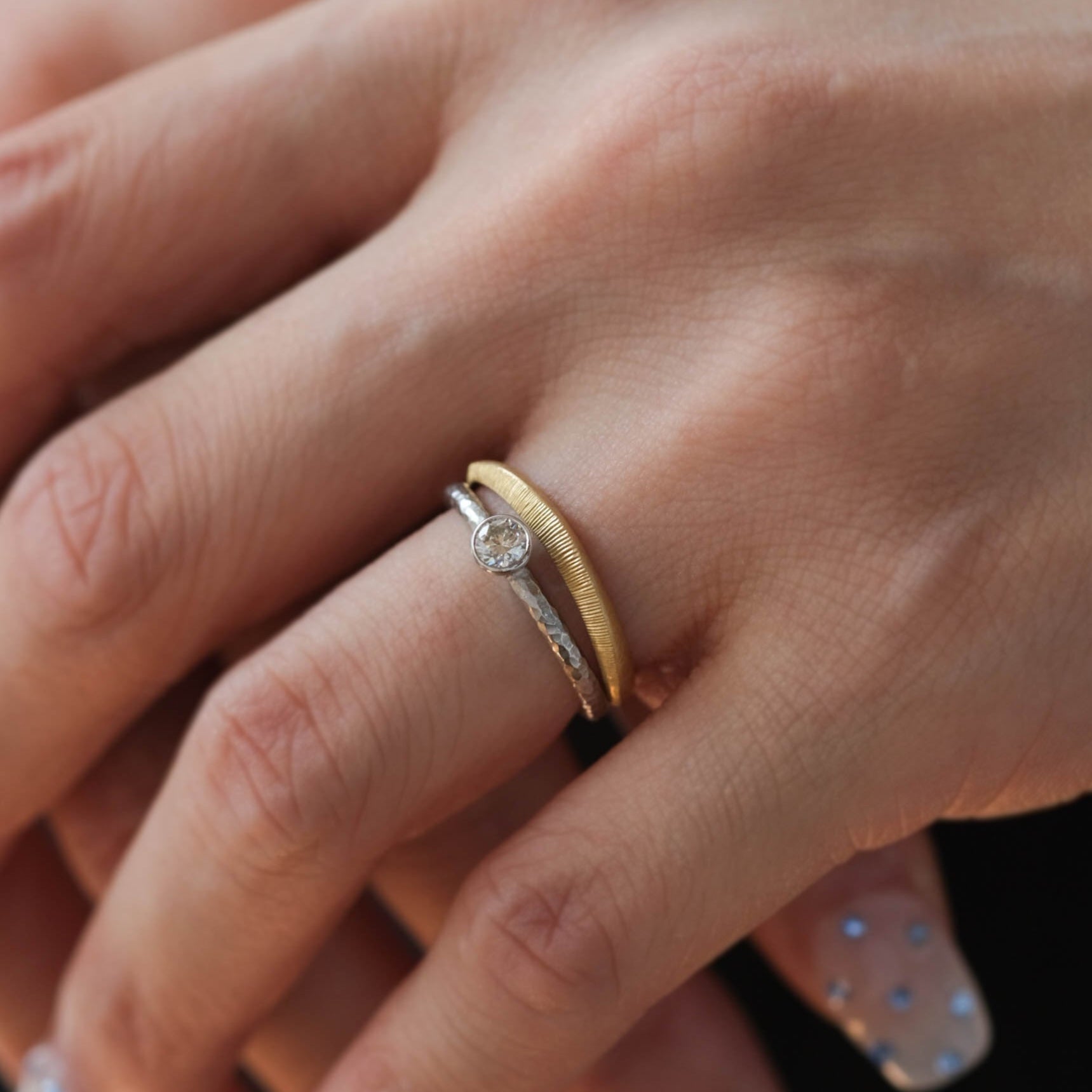 Ryui-BRIDAL RING［Currents Pt900/K18YG］結婚指輪