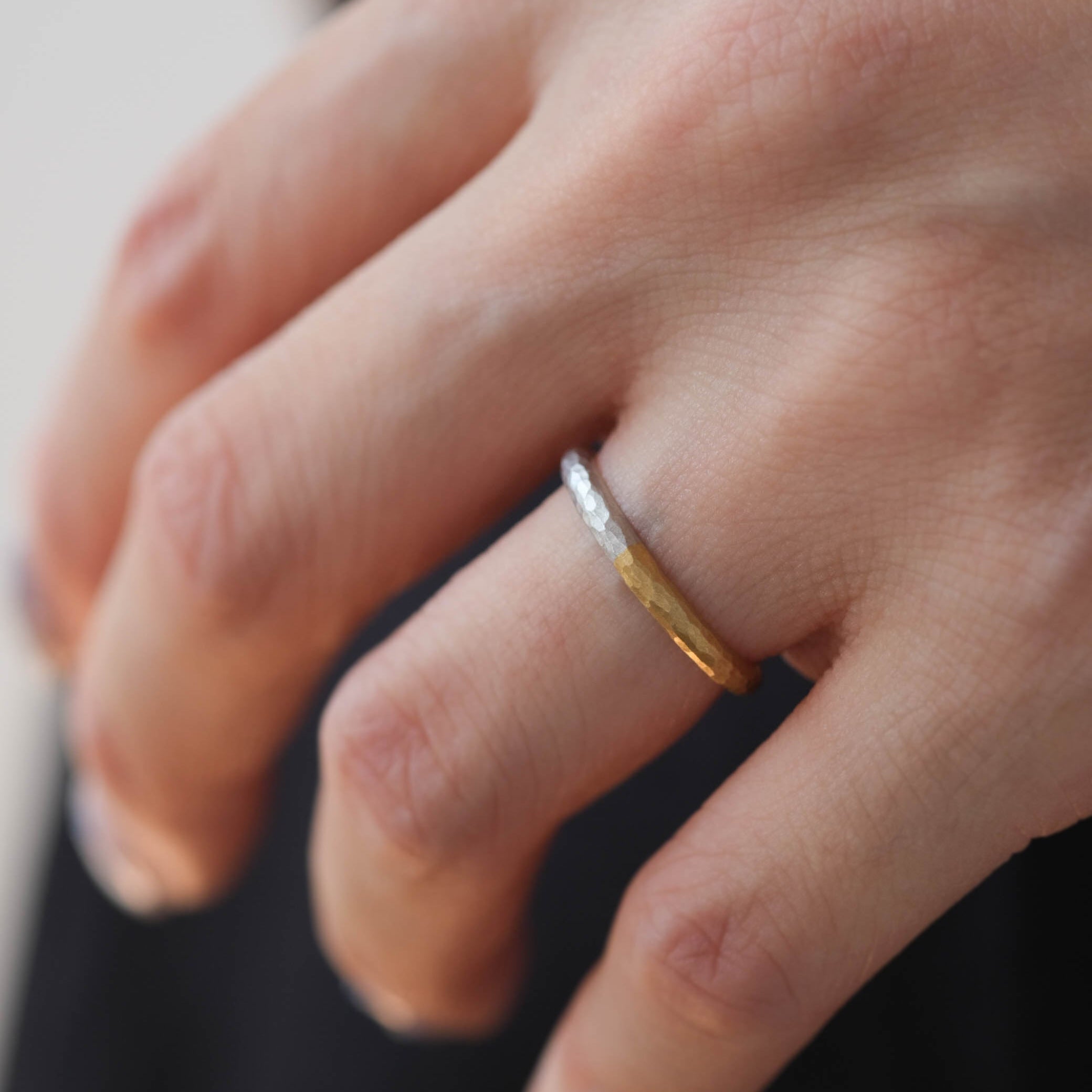 Ryui-BRIDAL RING［Mallet timeless K18YG/Pt900］結婚指輪