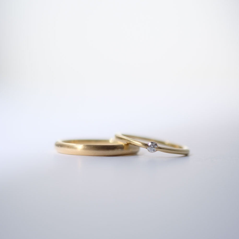 BRIDAL RING［E003 Straight Ring K18YG］結婚指輪