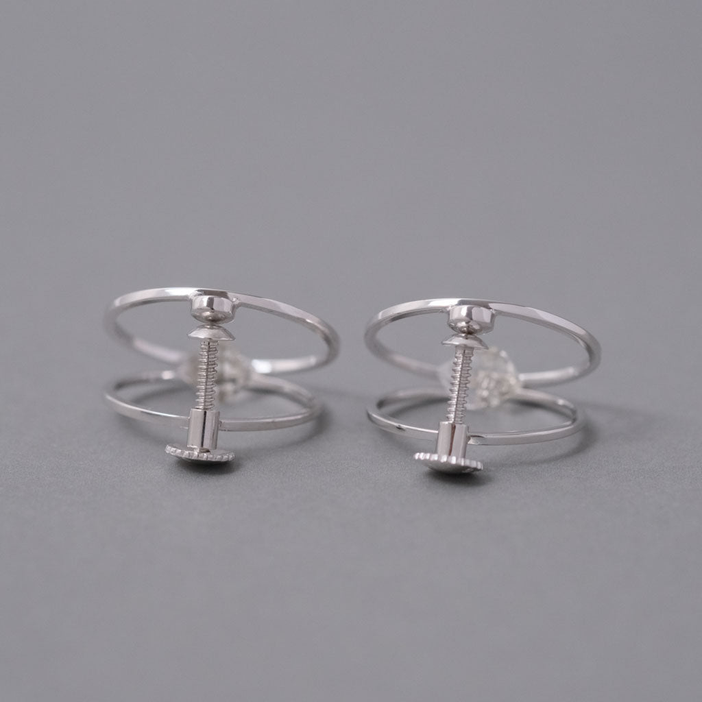 januka-CLIP HERKIMER DIAMOND Earrings［Silver］イヤリング