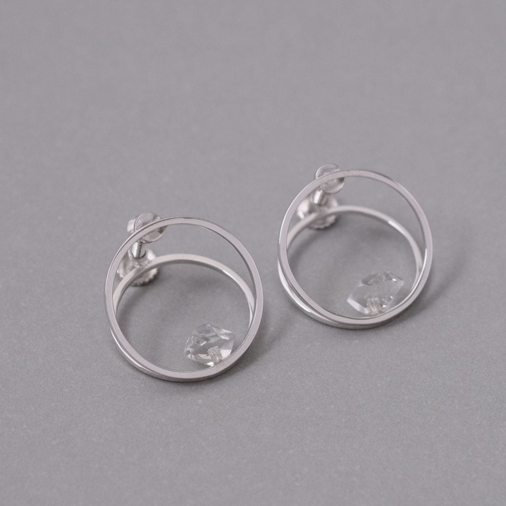 januka-CLIP HERKIMER DIAMOND Earrings［Silver］イヤリング