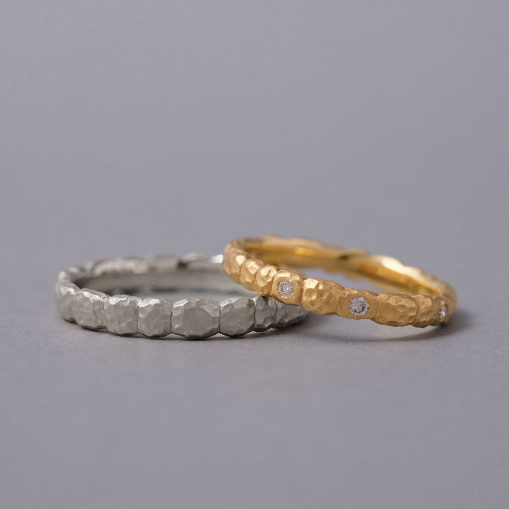 BRIDAL RING［きらきら ワイド Pt900/K18YG］結婚指輪