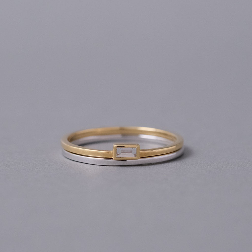 BRIDAL RING［えんえん K18YG×Pt900/K18YG×Pt900×バケットダイヤモンド］結婚指輪