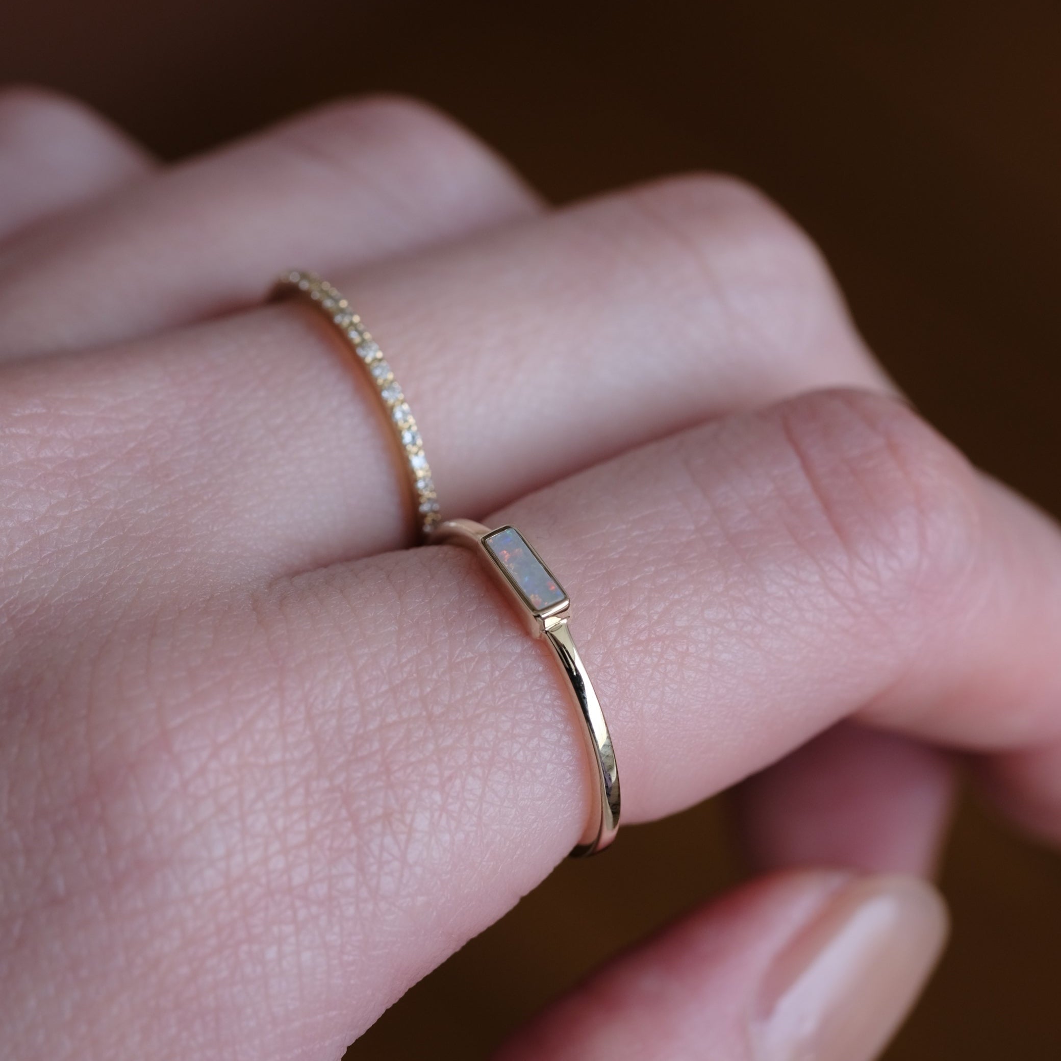 オーロラ オパールリング(L)【K10YG】　Sowi オーロラ オパールリング(L)【K10YG】 – sowi