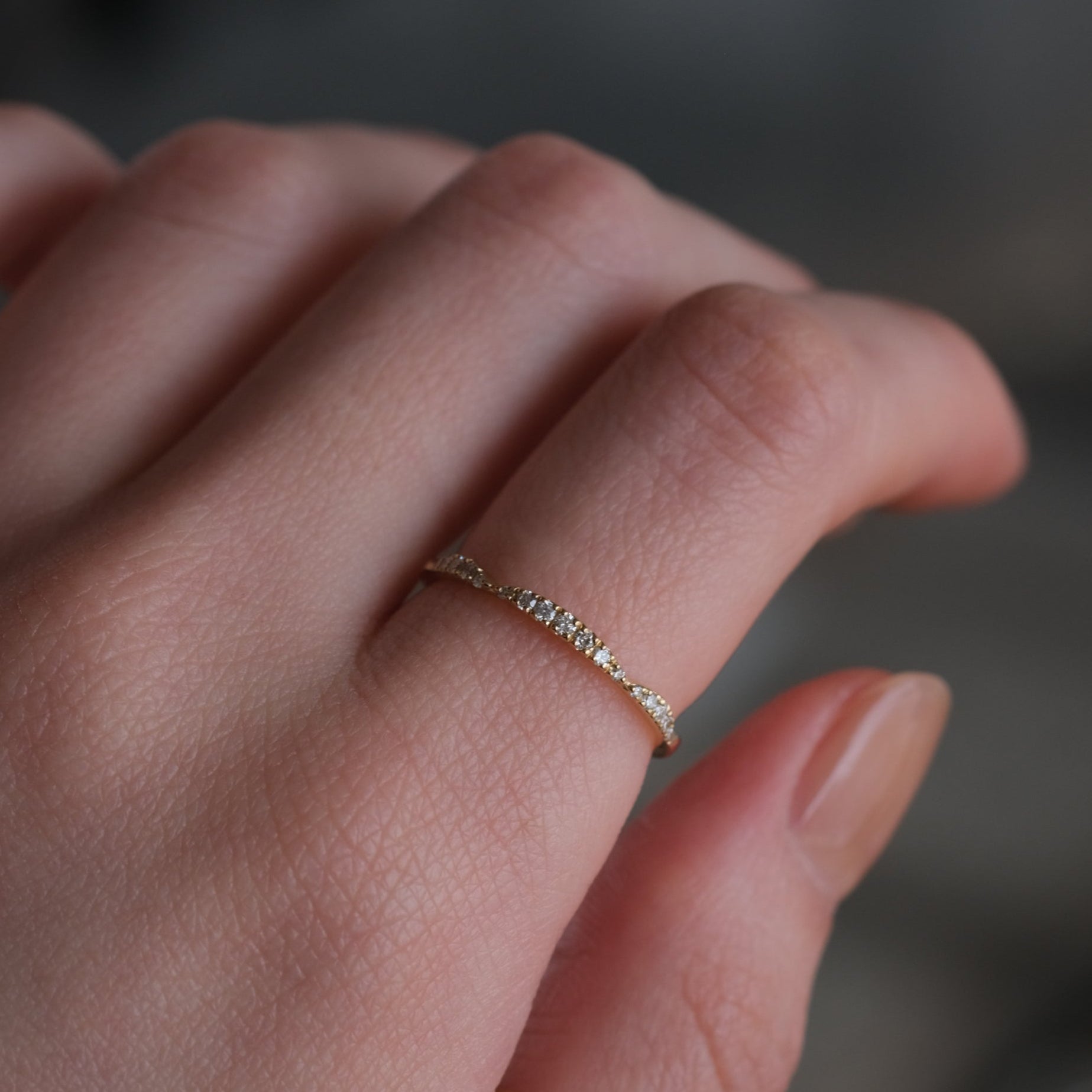 スタージュエリー　マイクロセッティングハーフエタニティリング sowi：マイクロセッティング ハーフエタニティリング 302R0014